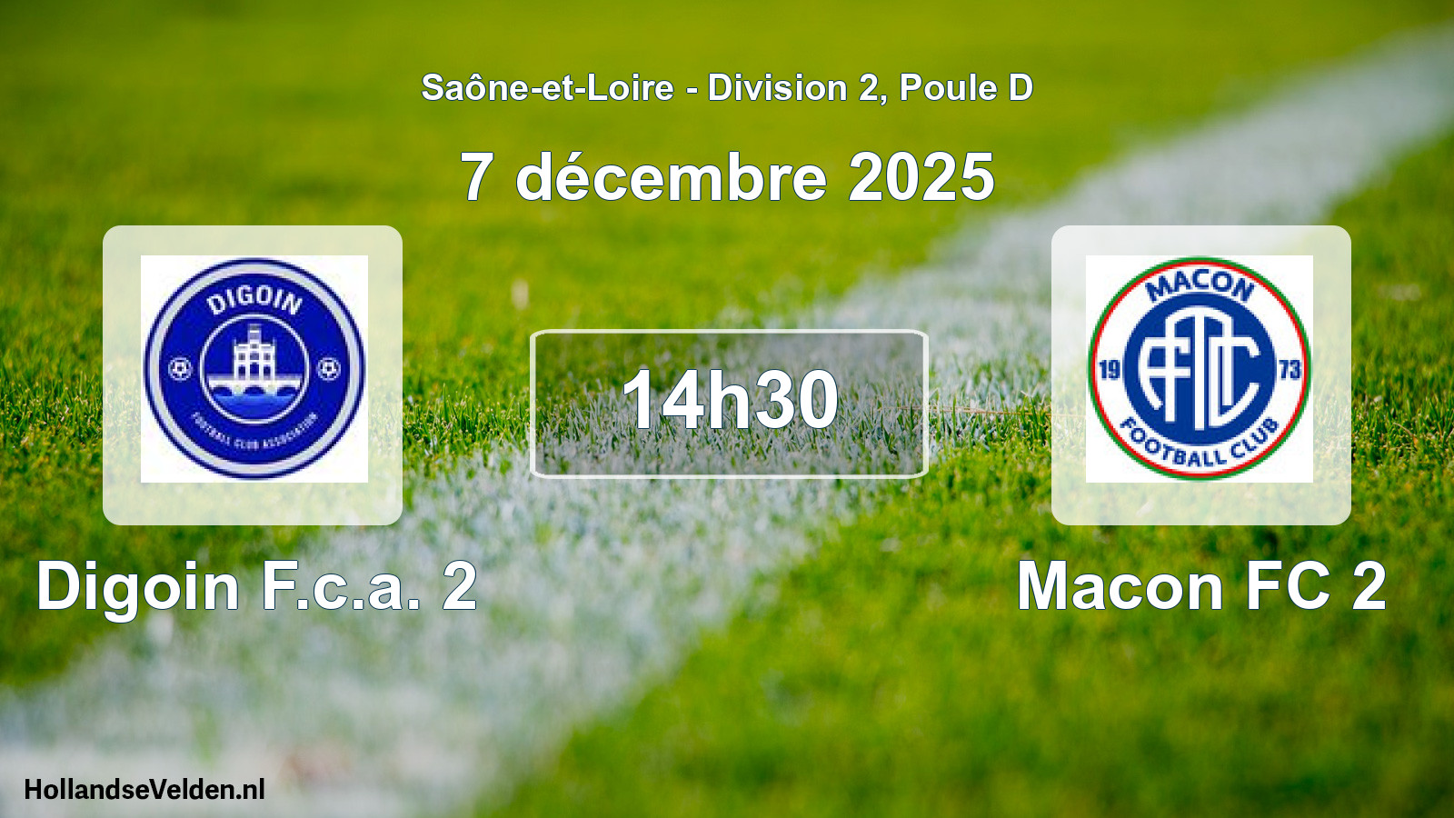 Scheduled Match: Digoin F.c.a. 2 - Macon FC 2 (7 December 2025)
