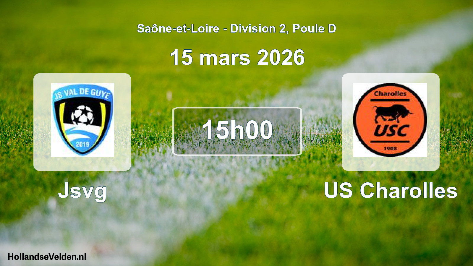 Match programmé: Jsvg - US Charolles (15 mars 2026)