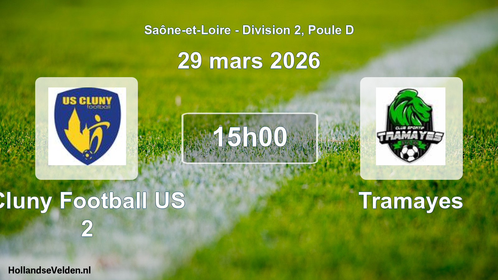 Scheduled Match: Cluny Football US 2 - Tramayes (29 March 2026)