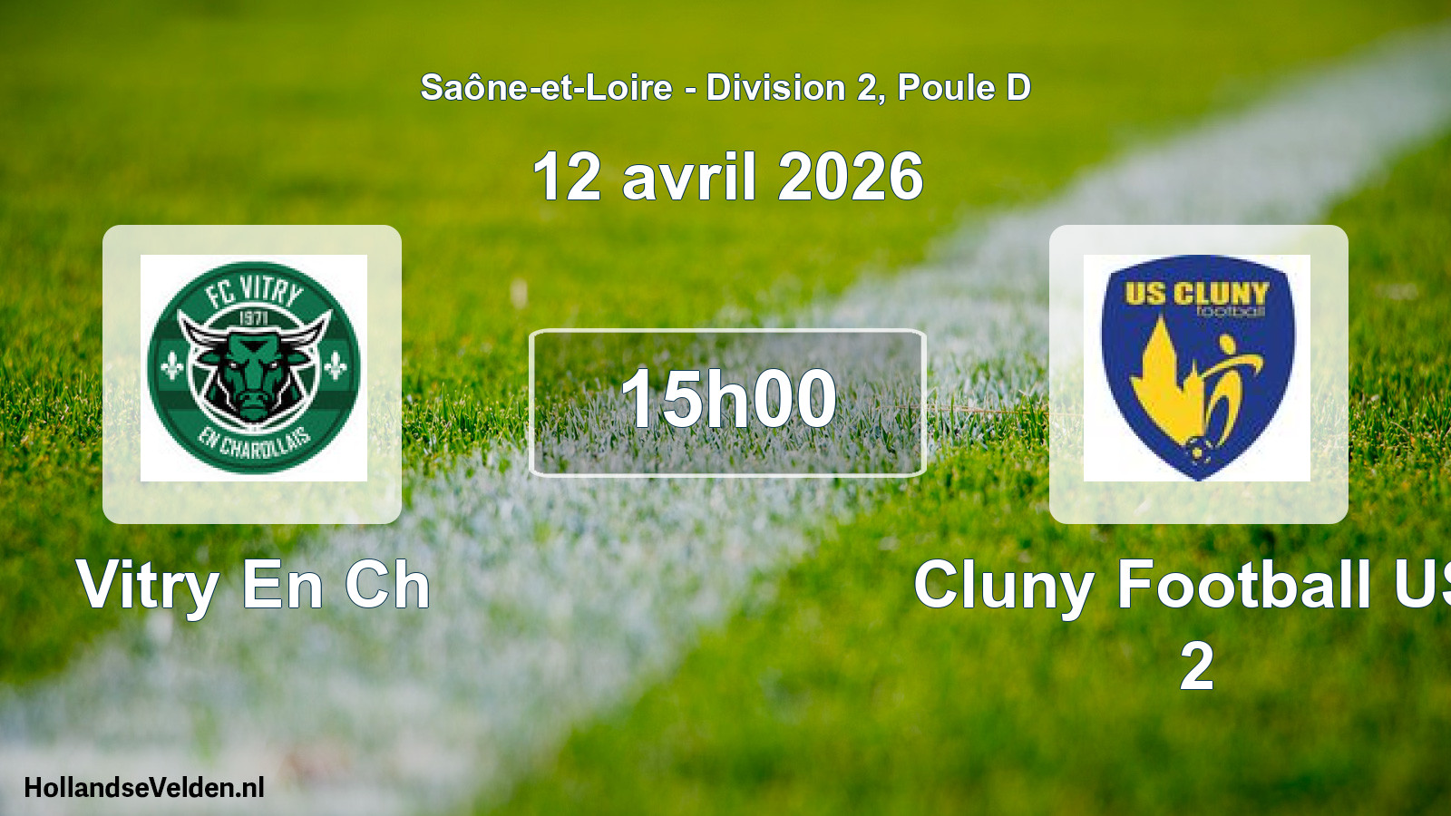Scheduled Match: Vitry En Ch - Cluny Football US 2 (12 April 2026)