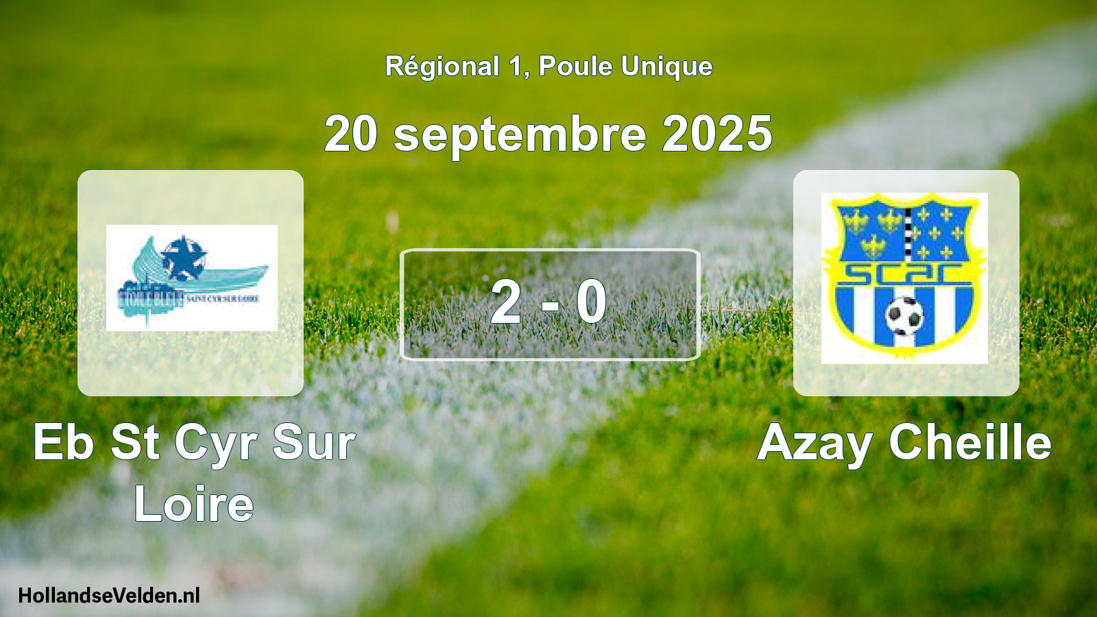 Total number of matches played: Eb St Cyr Sur Loire - Azay Cheille 2 - 0 (20 September 2025)