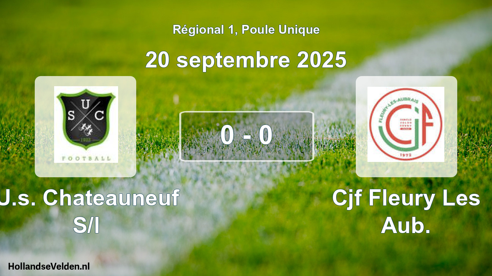 Gespeelde wedstrijd: U.s. Chateauneuf S/l - Cjf Fleury Les Aub. 0 - 0 (20 septembre 2025)