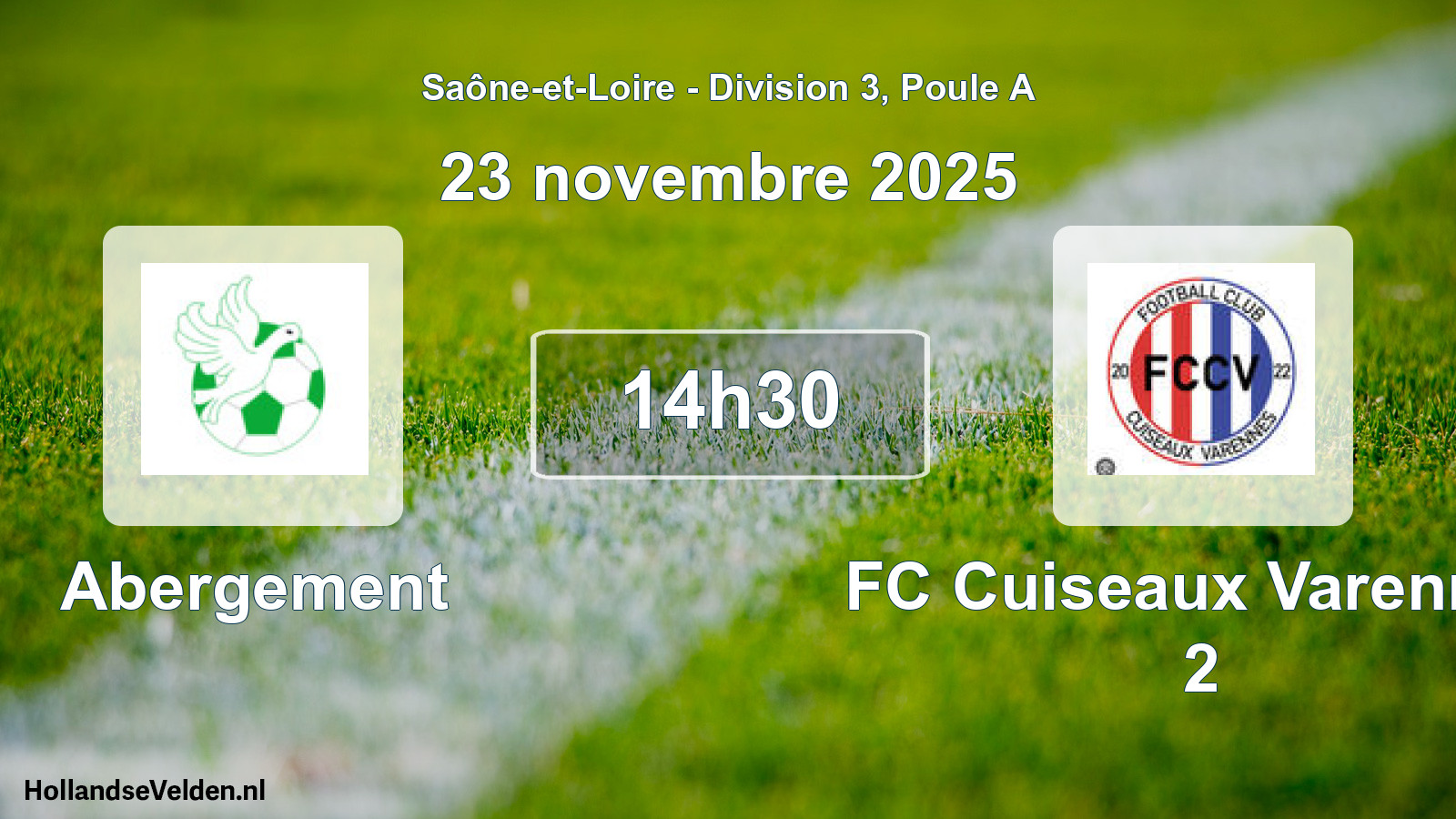 Geplande wedstrijd: Abergement - FC Cuiseaux Varennes 2 (23 november 2025)