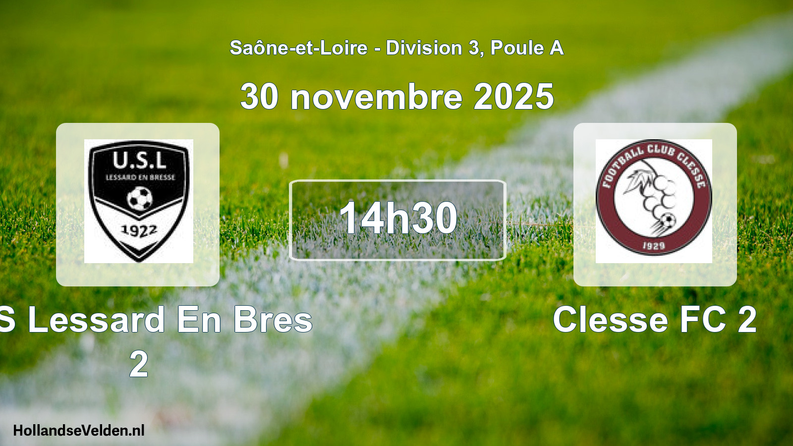 Scheduled Match: US Lessard En Bres 2 - Clesse FC 2 (30 November 2025)
