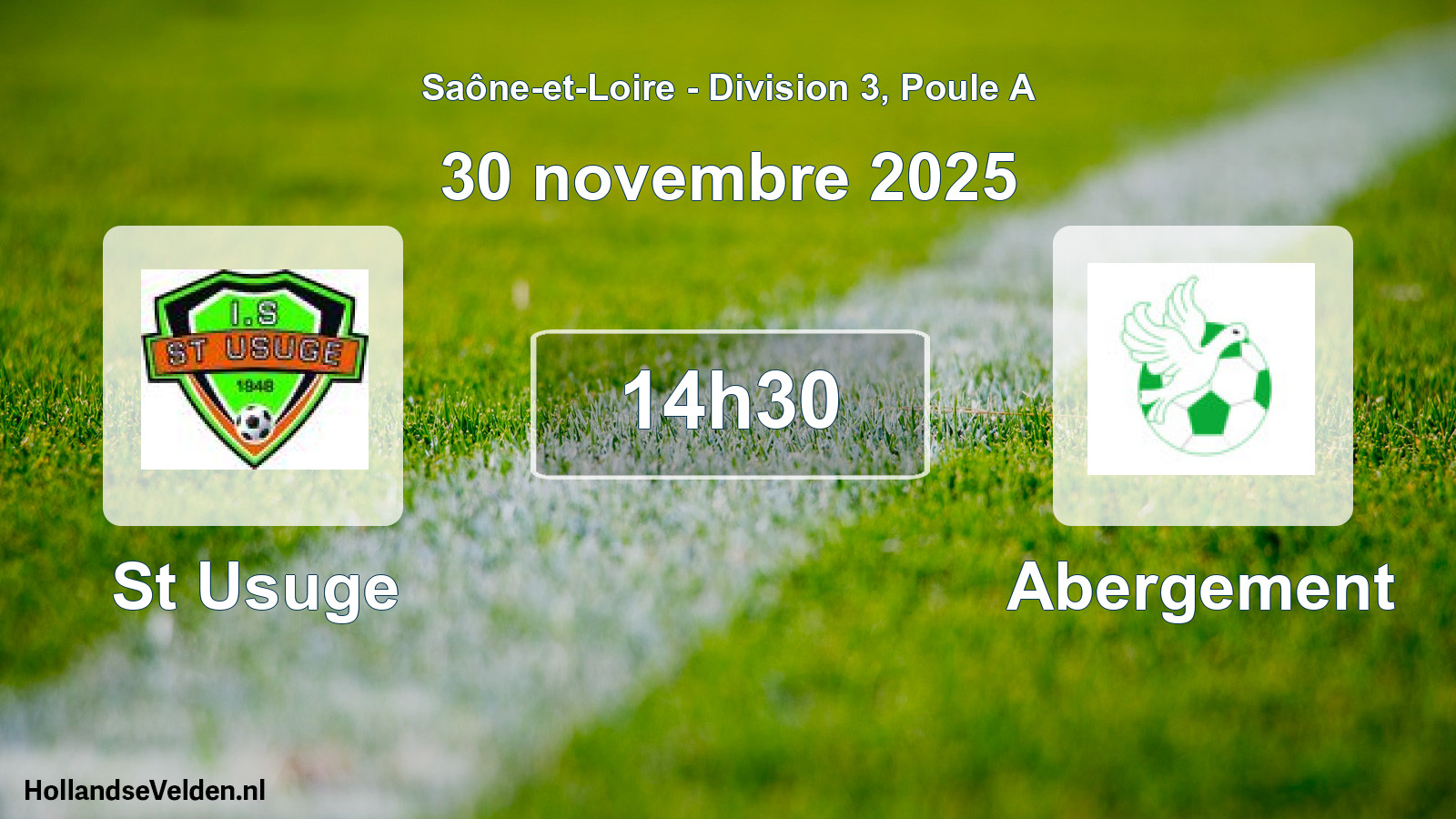 Scheduled Match: St Usuge - Abergement (30 November 2025)