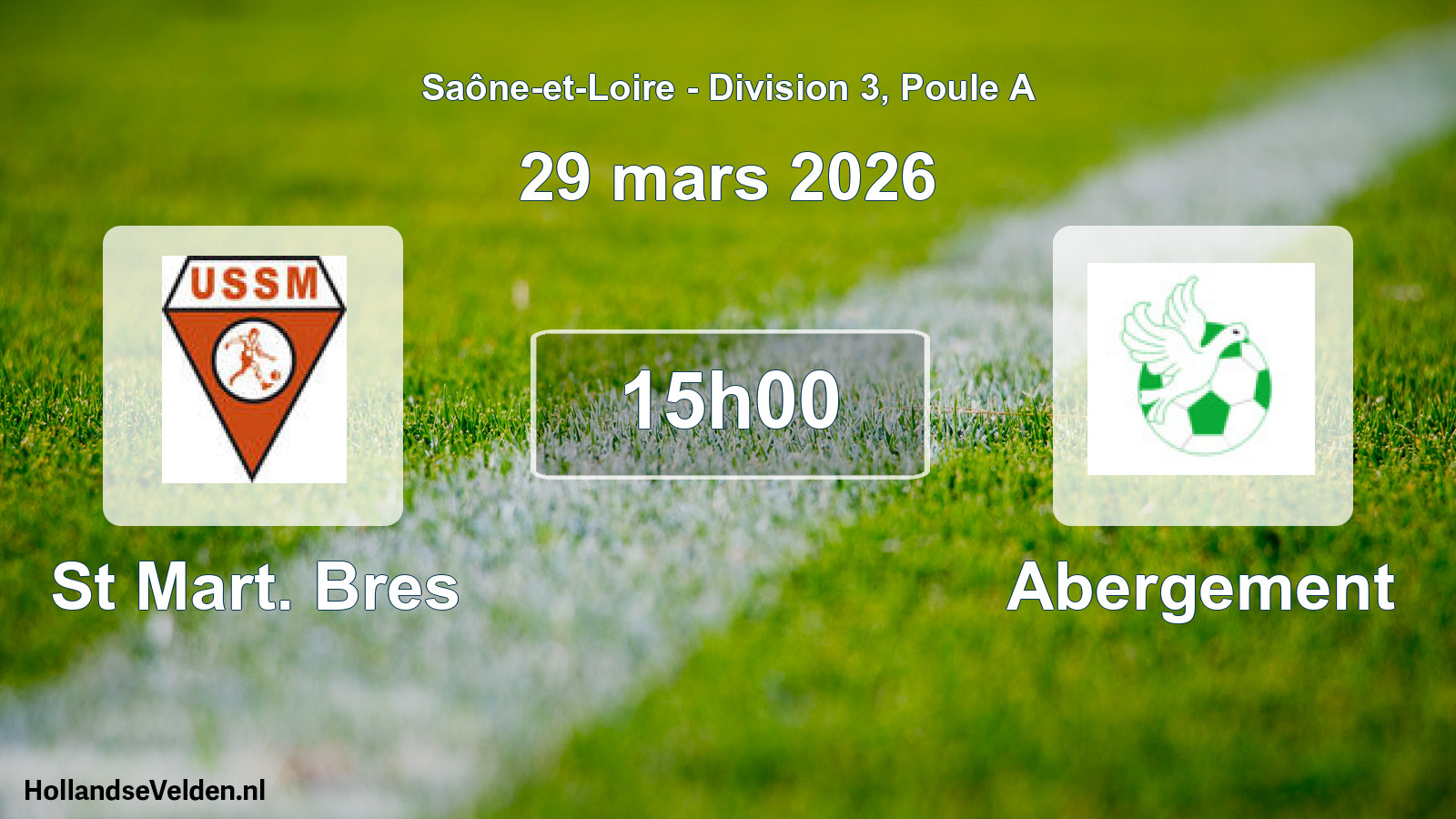 Scheduled Match: St Mart. Bres - Abergement (29 March 2026)