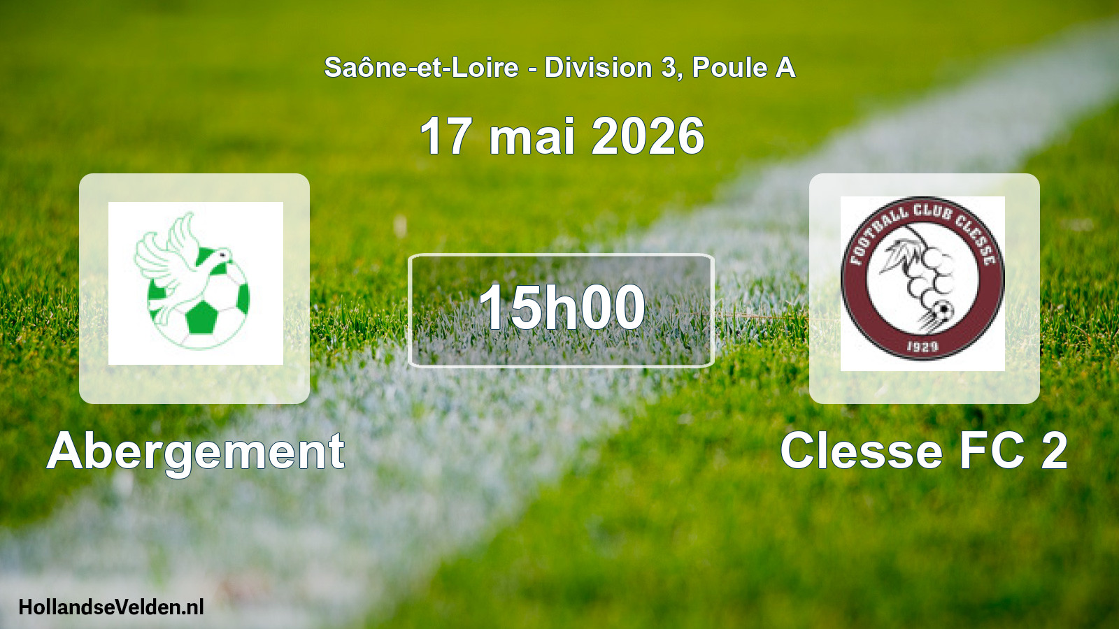 Scheduled Match: Abergement - Clesse FC 2 (17 May 2026)