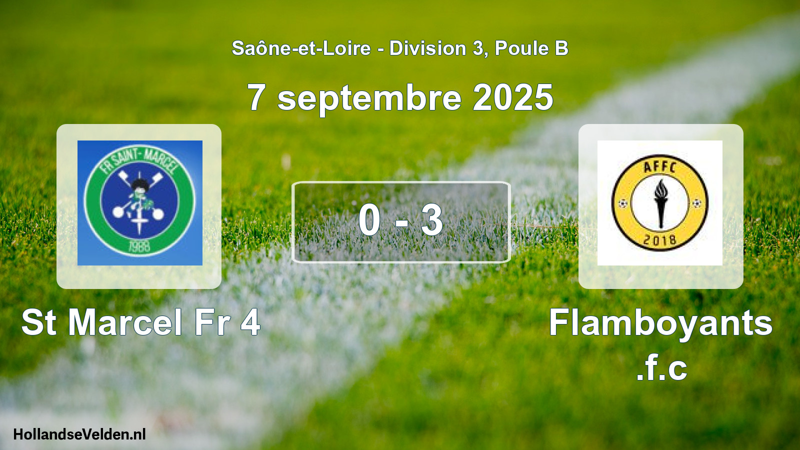 Total number of matches played: St Marcel Fr 4 - Flamboyants .f.c 0 - 3 (7 September 2025)