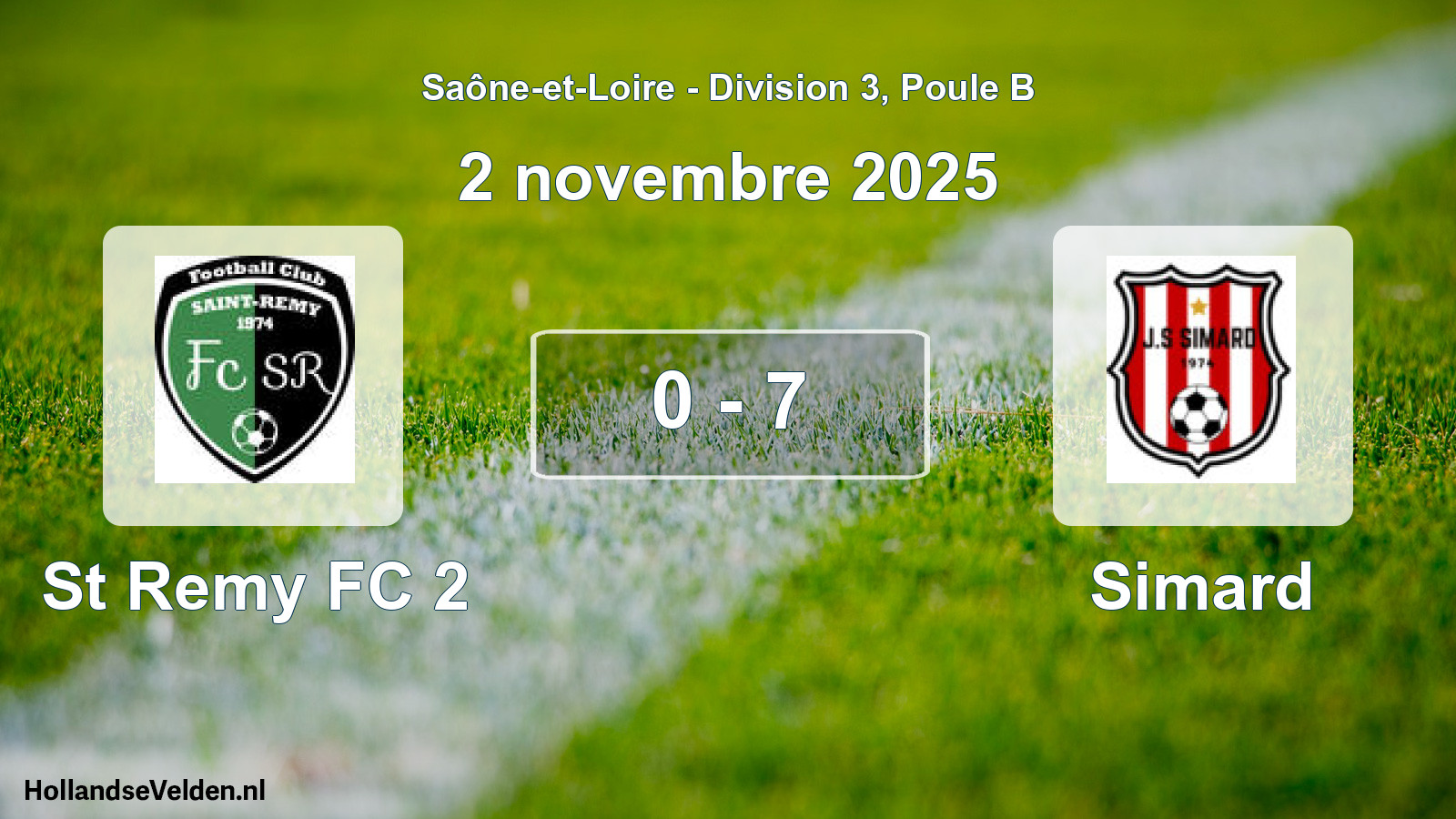 Total number of matches played: St Remy FC 2 - Simard 0 - 7 (2 November 2025)