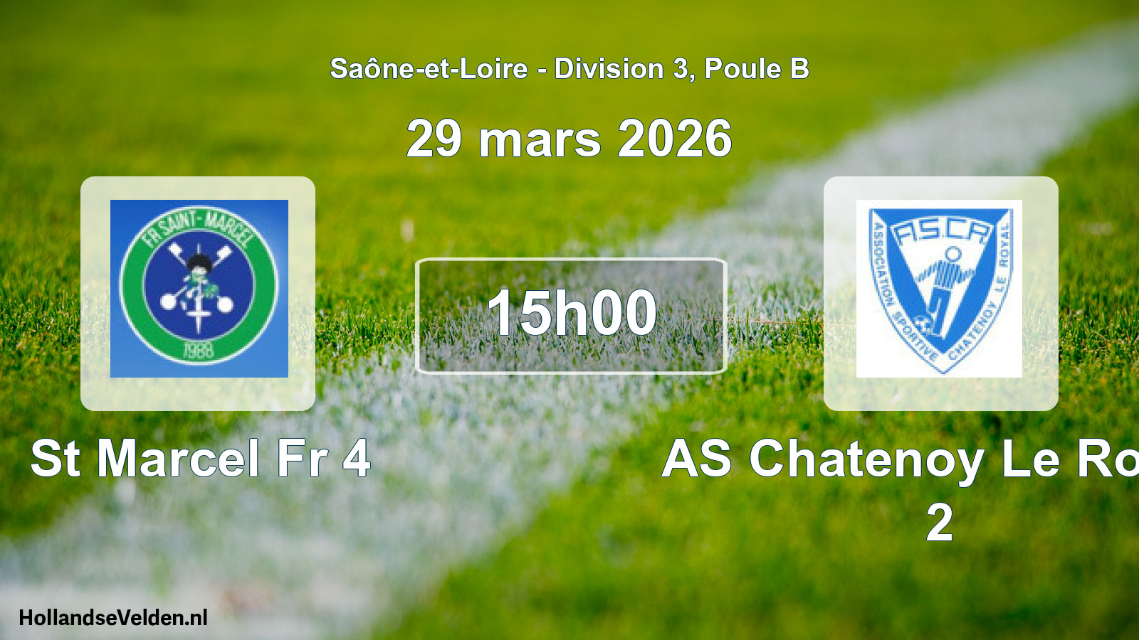 Geplande wedstrijd: St Marcel Fr 4 - AS Chatenoy Le Royal 2 (29 maart 2026)