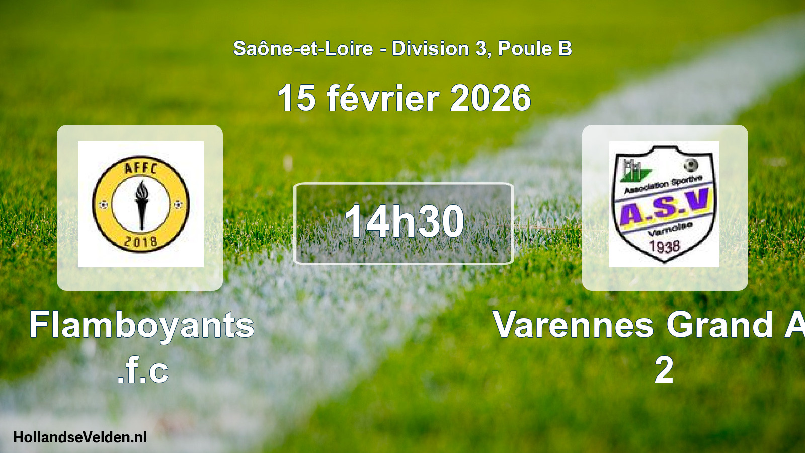 Match programmé: Flamboyants .f.c - Varennes Grand AS 2 (15 février 2026)