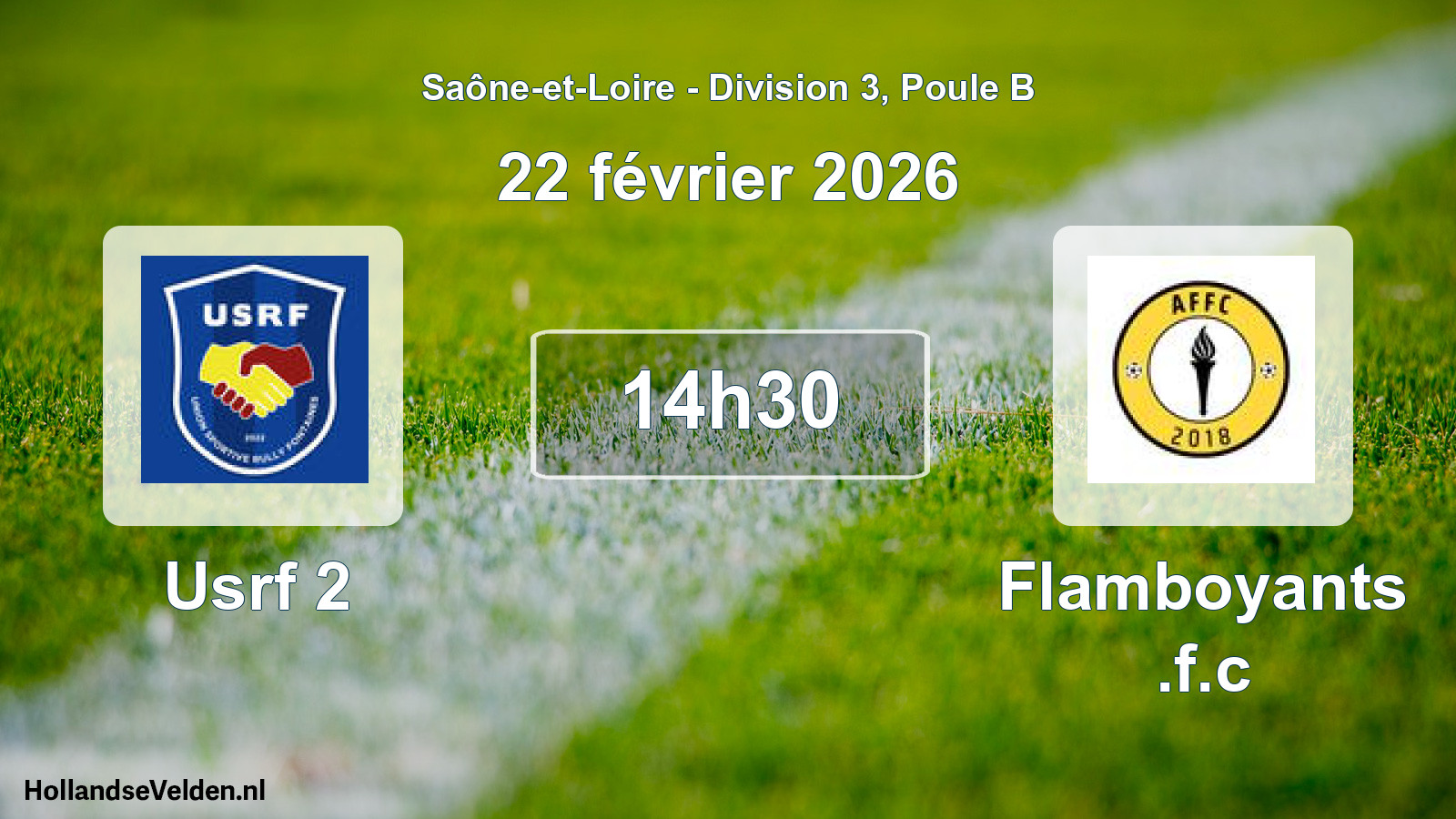 Scheduled Match: Usrf 2 - Flamboyants .f.c (22 February 2026)