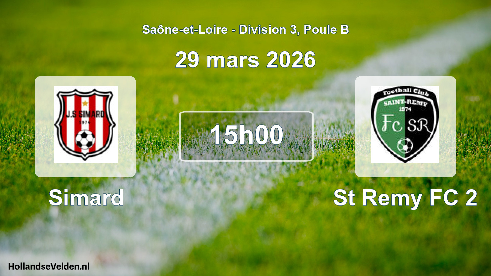 Geplande wedstrijd: Simard - St Remy FC 2 (29 maart 2026)