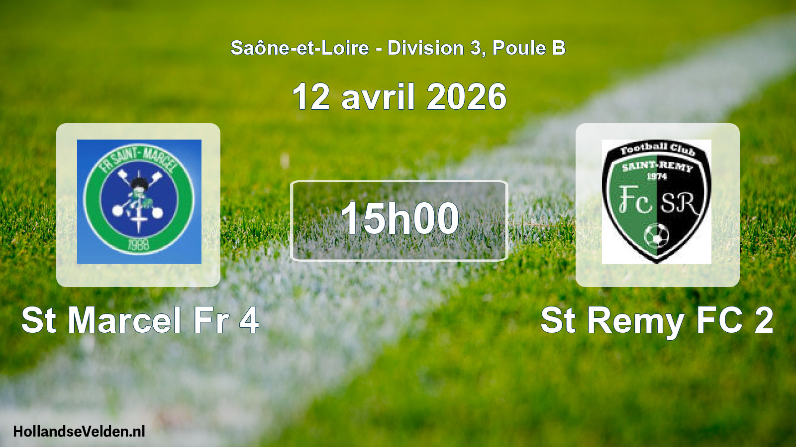 Scheduled Match: St Marcel Fr 4 - St Remy FC 2 (12 April 2026)