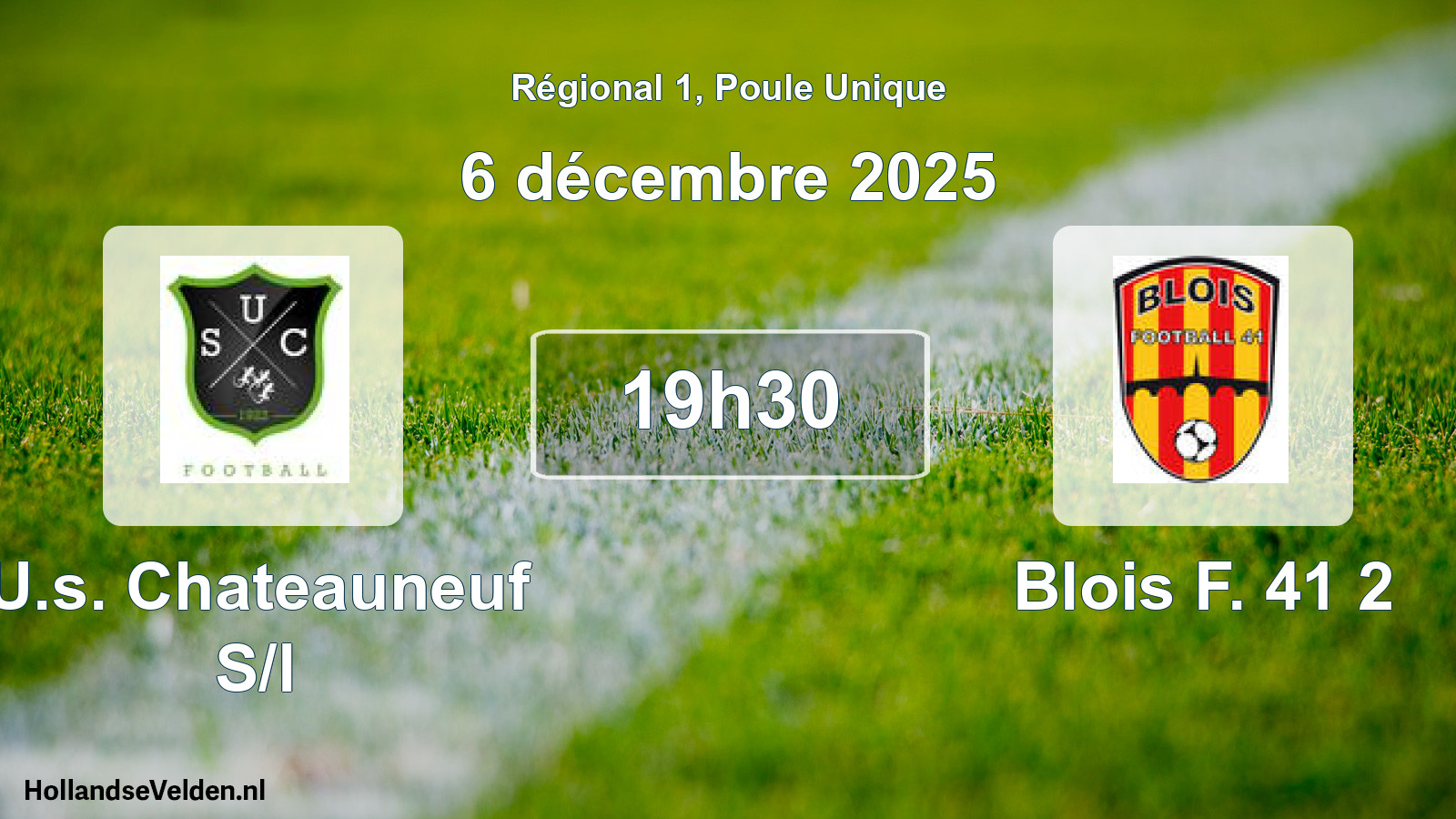Geplande wedstrijd: U.s. Chateauneuf S/l - Blois F. 41 2 (6 décembre 2025)