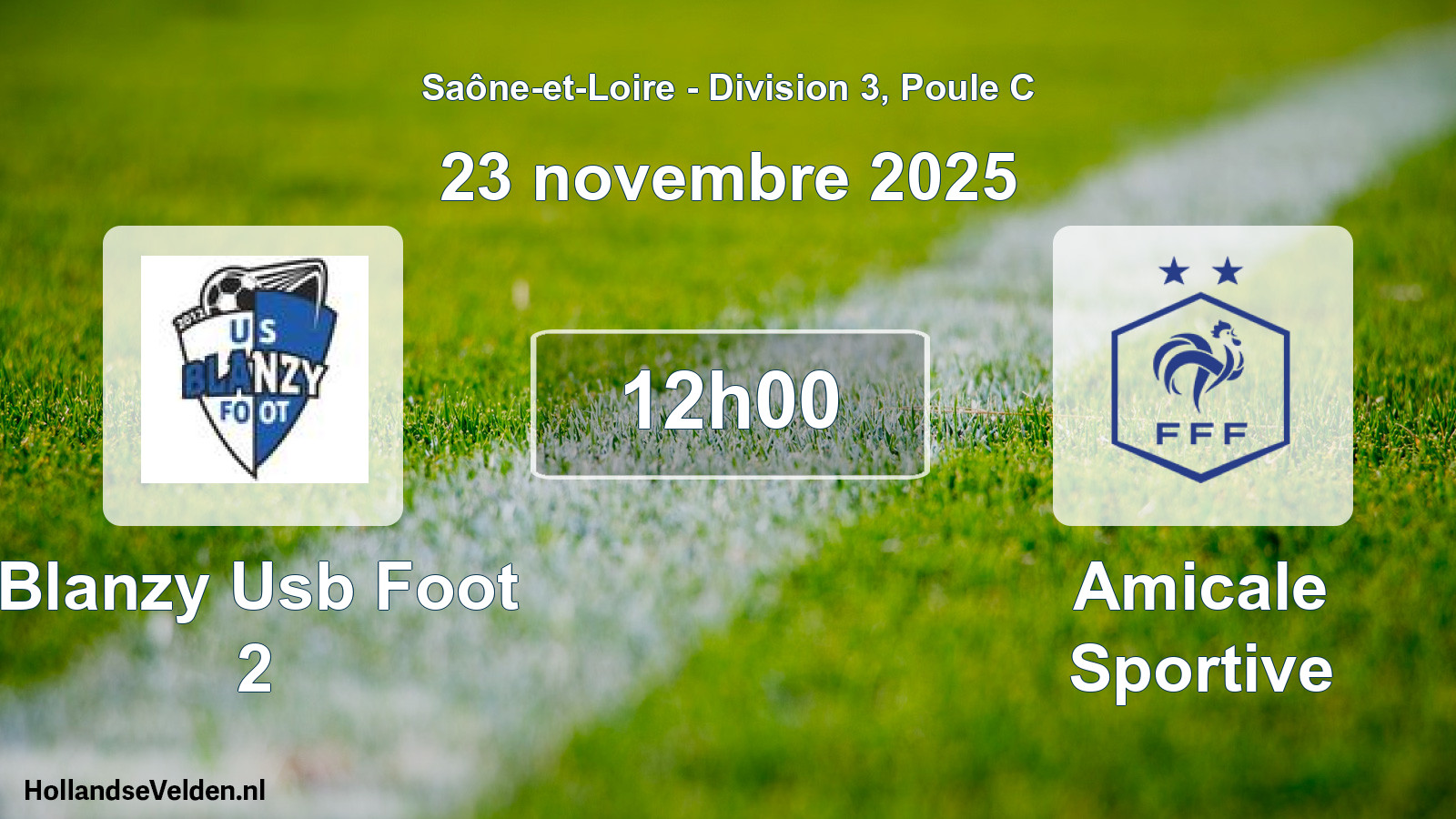 Geplande wedstrijd: Blanzy Usb Foot 2 - Amicale Sportive (23 november 2025)