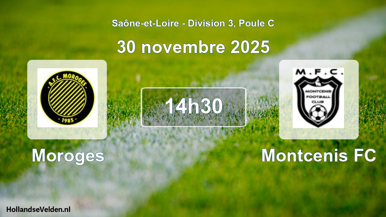 Geplande wedstrijd: Moroges - Montcenis FC (30 november 2025)