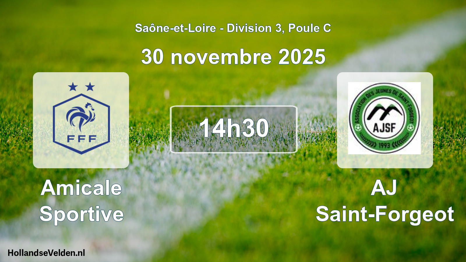 Match programmé: Amicale Sportive - AJ Saint-Forgeot (30 novembre 2025)