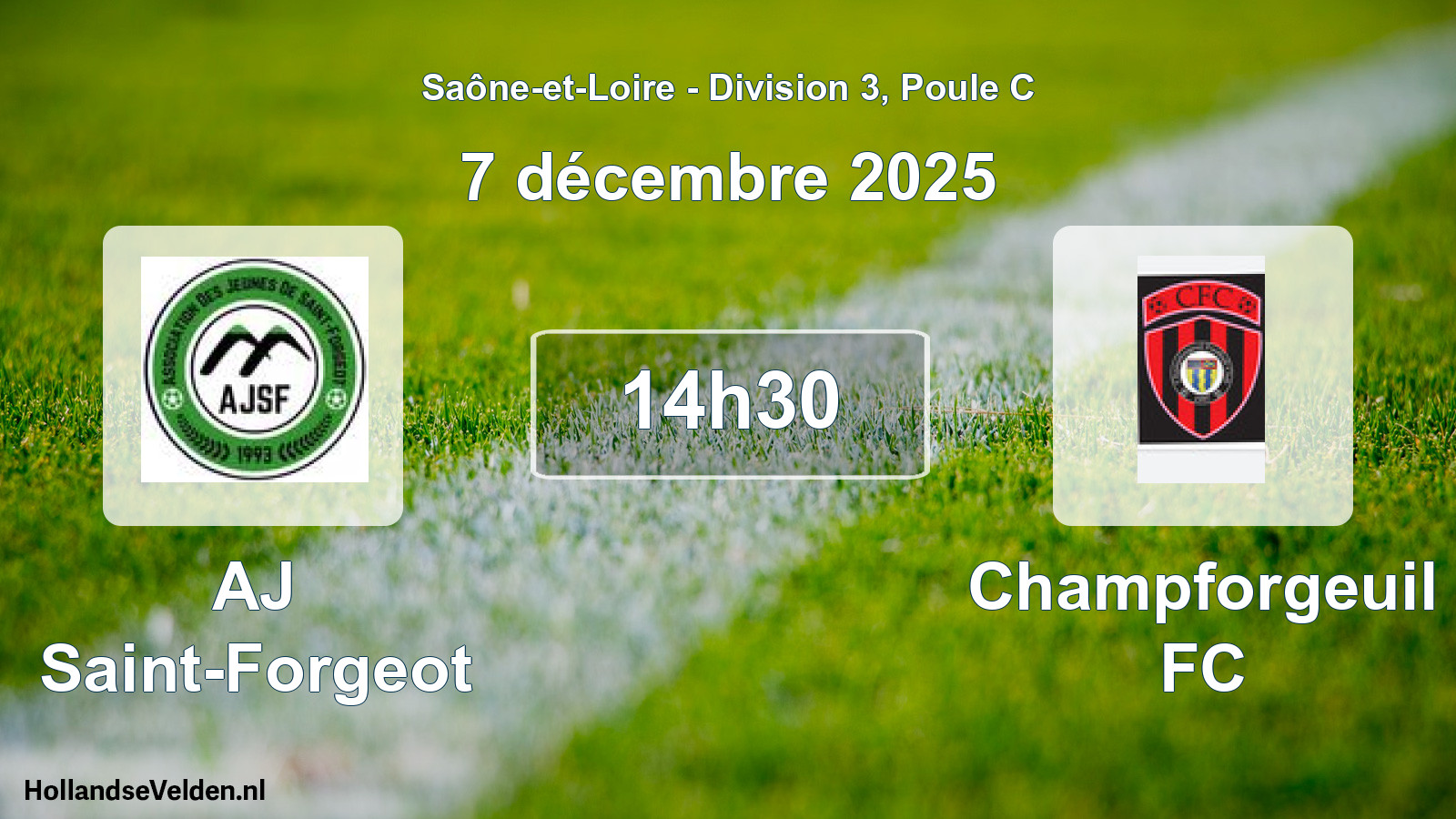 Geplande wedstrijd: AJ Saint-Forgeot - Champforgeuil FC (7 december 2025)