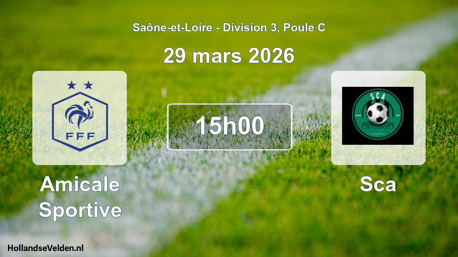Match programmé: Amicale Sportive - Sca (29 mars 2026)