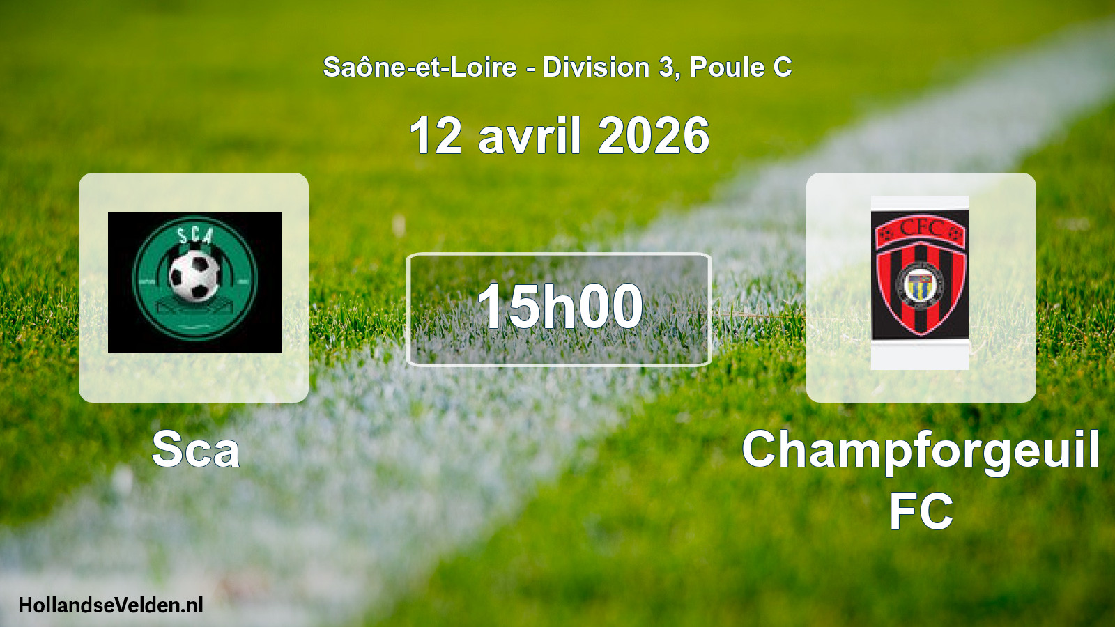 Scheduled Match: Sca - Champforgeuil FC (12 April 2026)