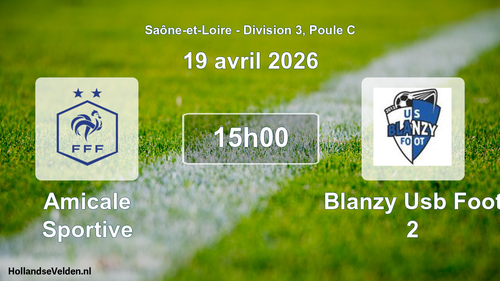 Scheduled Match: Amicale Sportive - Blanzy Usb Foot 2 (19 April 2026)