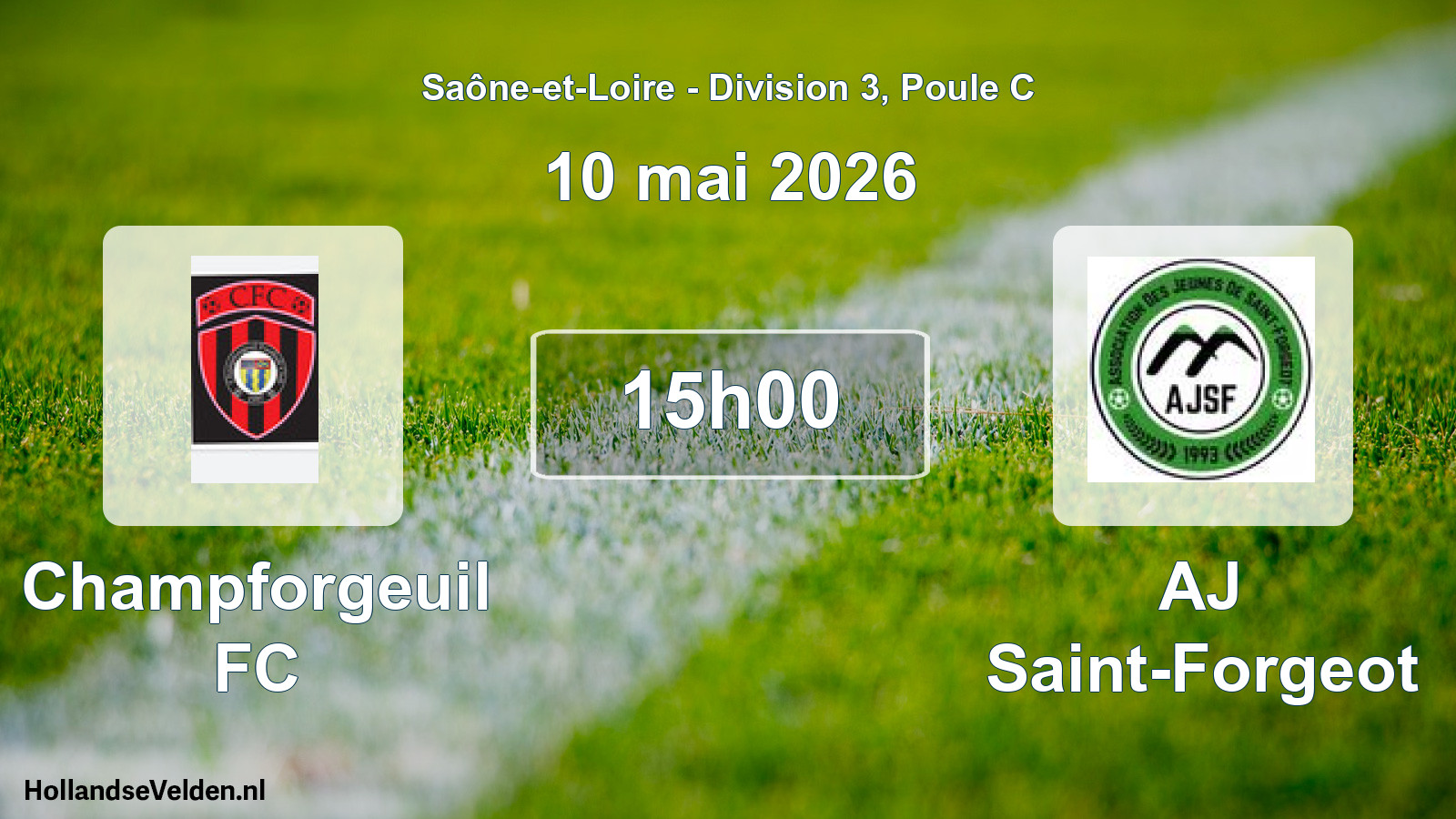 Geplande wedstrijd: Champforgeuil FC - AJ Saint-Forgeot (10 mei 2026)