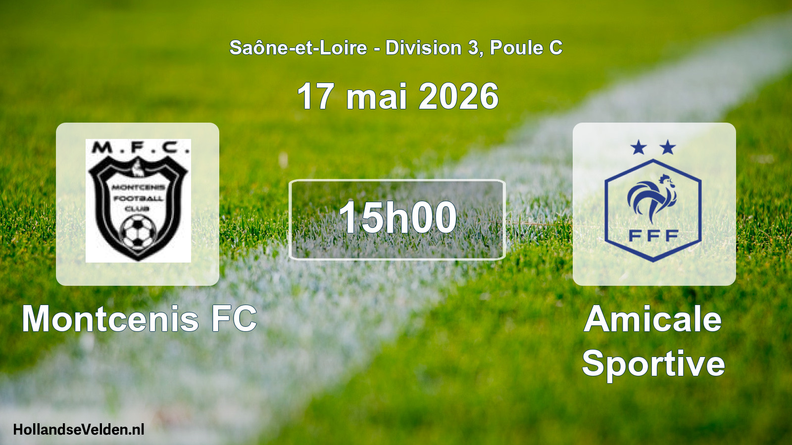 Match programmé: Montcenis FC - Amicale Sportive (17 mai 2026)