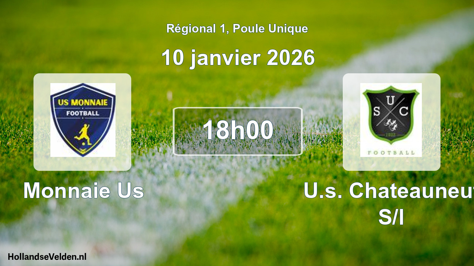 Geplande wedstrijd: Monnaie Us - U.s. Chateauneuf S/l (10 januari 2026)