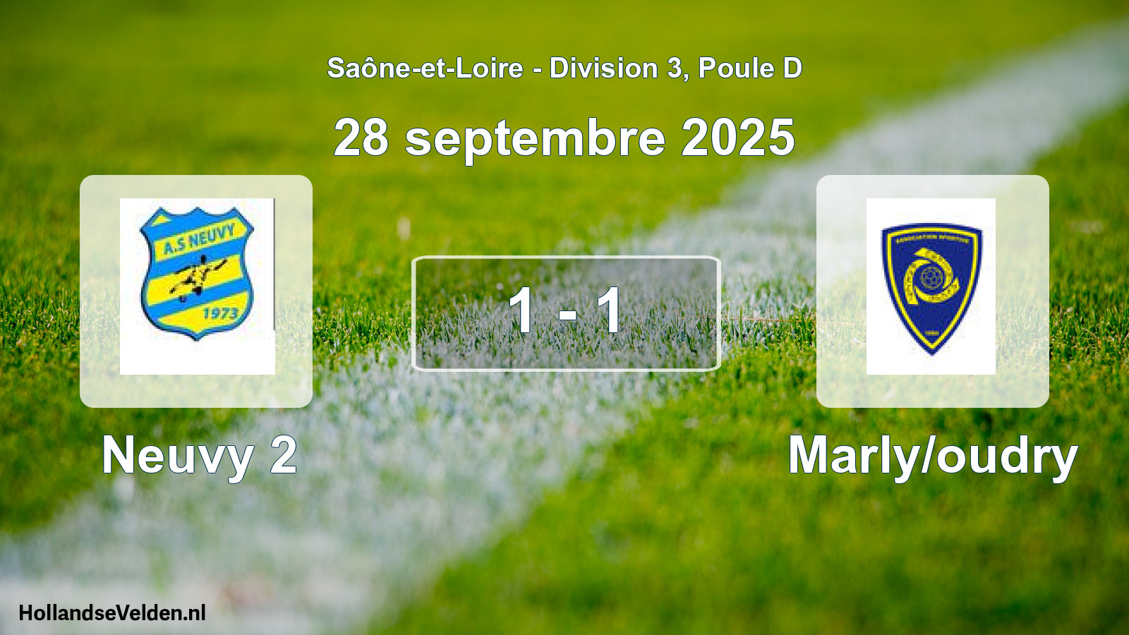 Match joué: Neuvy 2 - Marly/oudry 1 - 1 (28 septembre 2025)