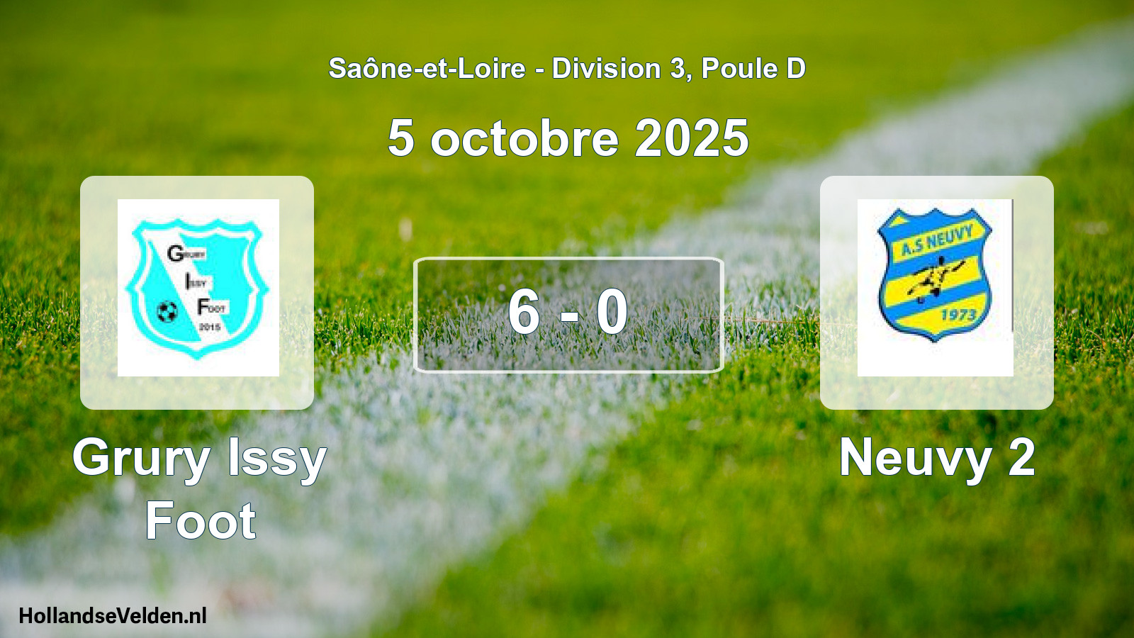 Match joué: Grury Issy Foot - Neuvy 2 6 - 0 (5 octobre 2025)