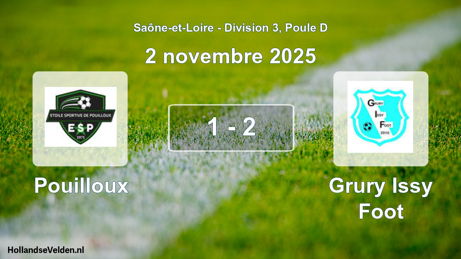 Gespeelde wedstrijd: Pouilloux - Grury Issy Foot 1 - 2 (2 november 2025)