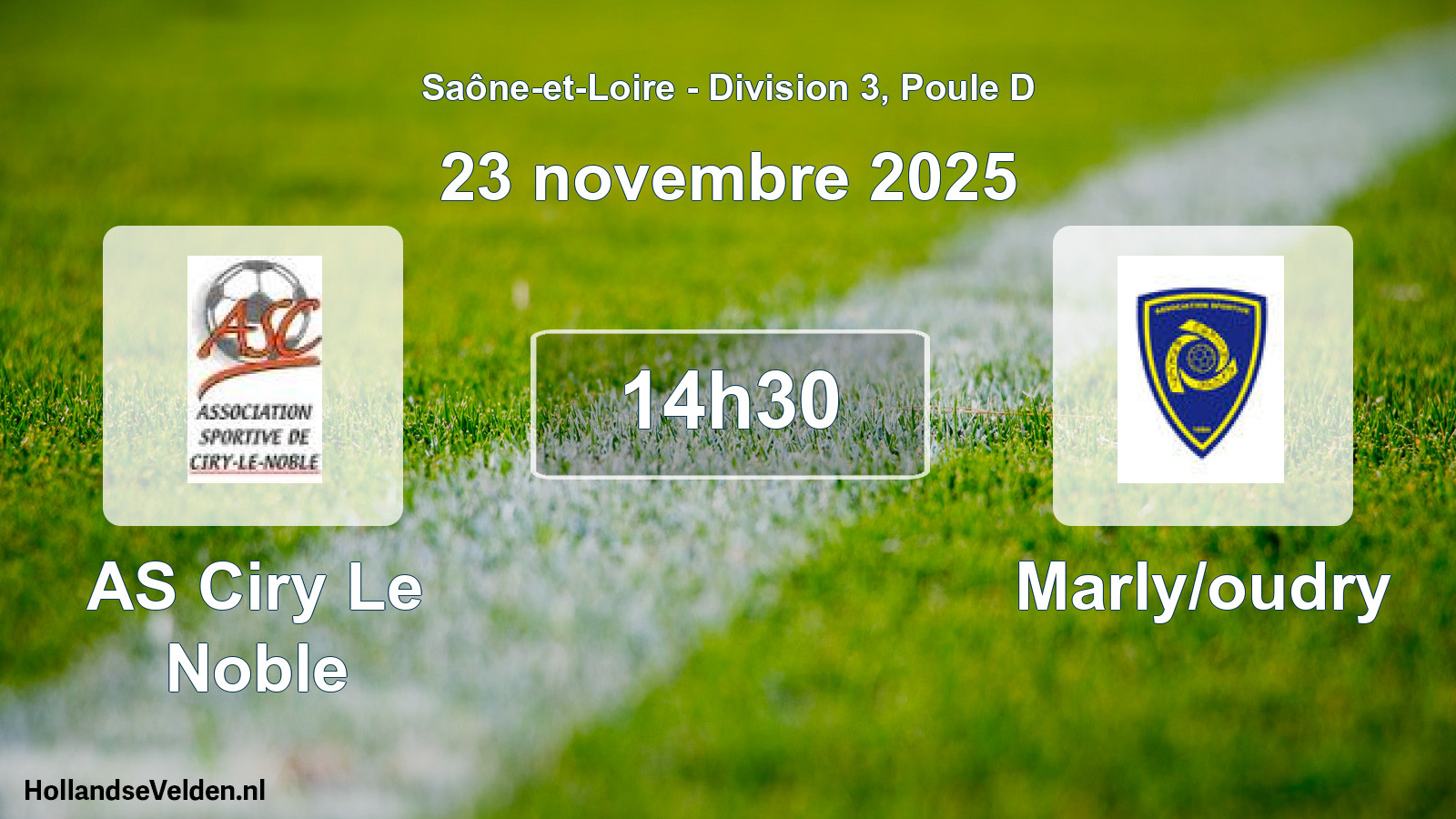 Scheduled Match: AS Ciry Le Noble - Marly/oudry (23 November 2025)