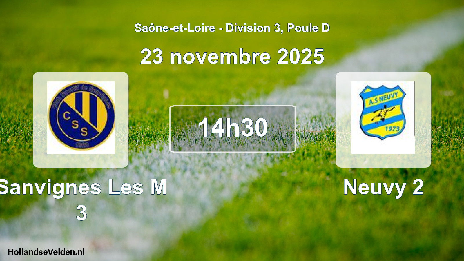 Match programmé: Sanvignes Les M 3 - Neuvy 2 (23 novembre 2025)