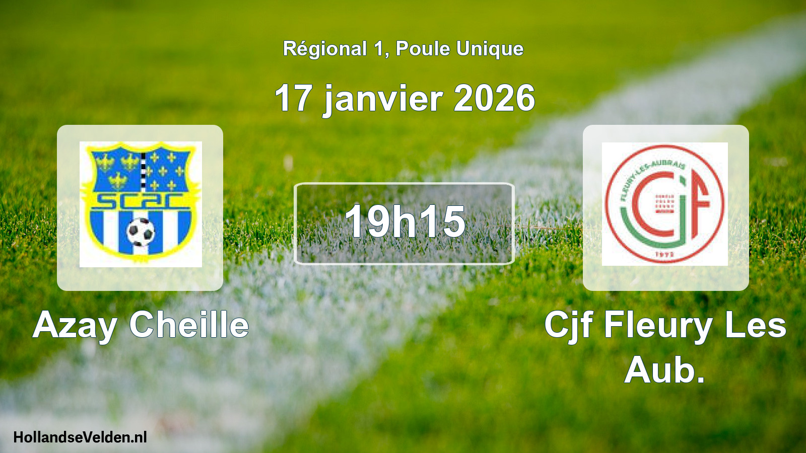 Geplande wedstrijd: Azay Cheille - Cjf Fleury Les Aub. (17 janvier 2026)