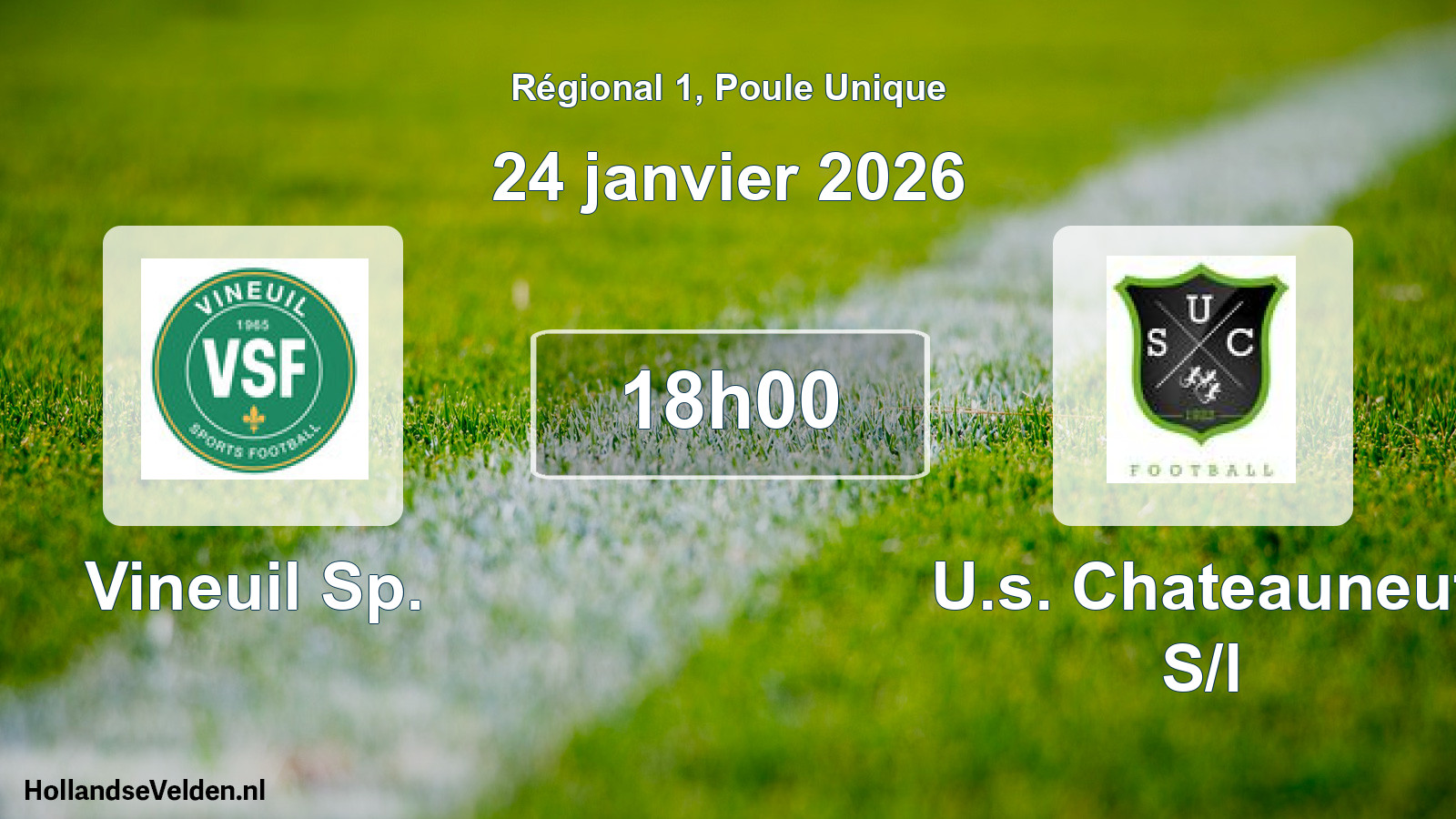 Geplande wedstrijd: Vineuil Sp. - U.s. Chateauneuf S/l (24 janvier 2026)