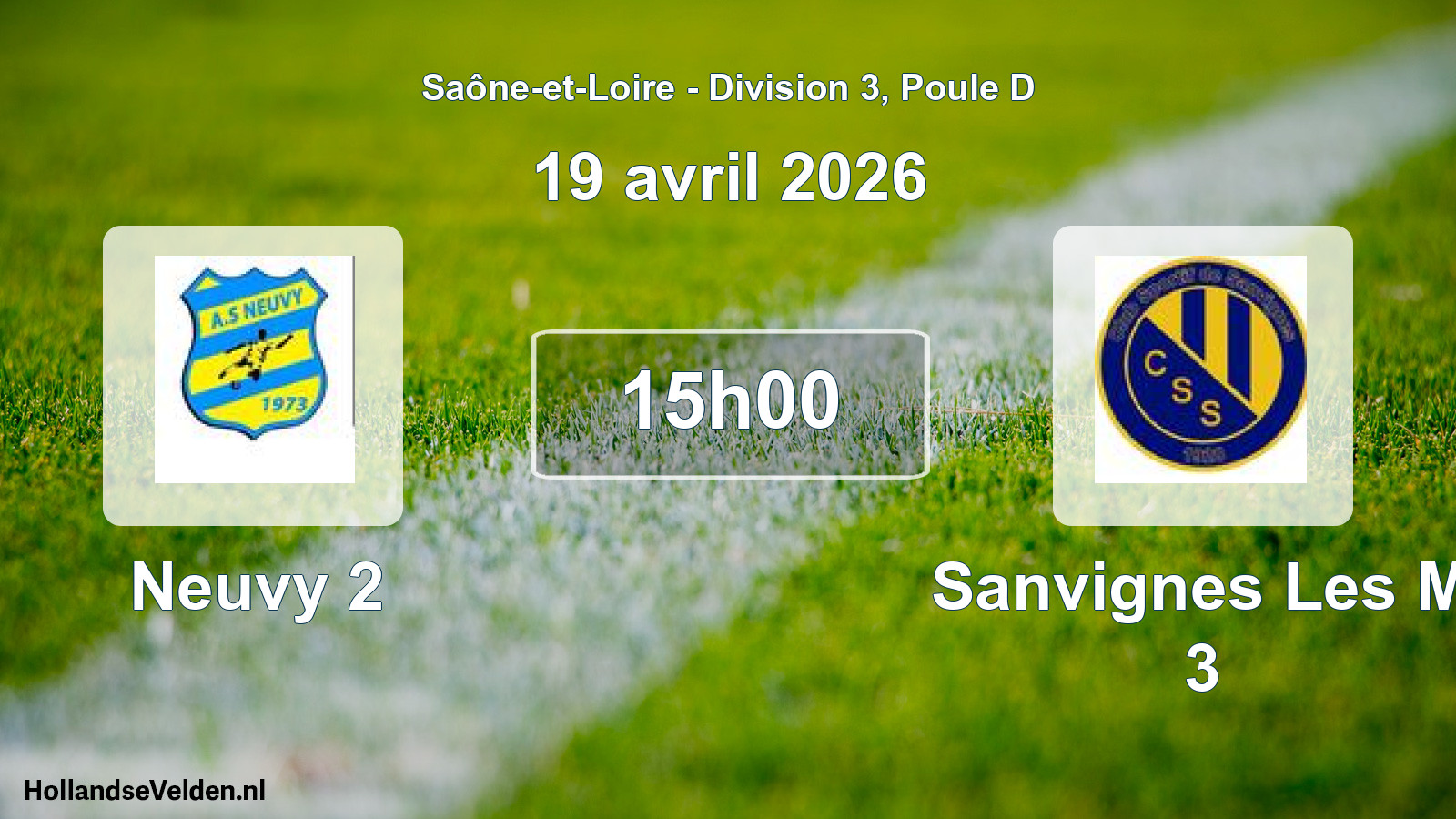 Scheduled Match: Neuvy 2 - Sanvignes Les M 3 (19 April 2026)