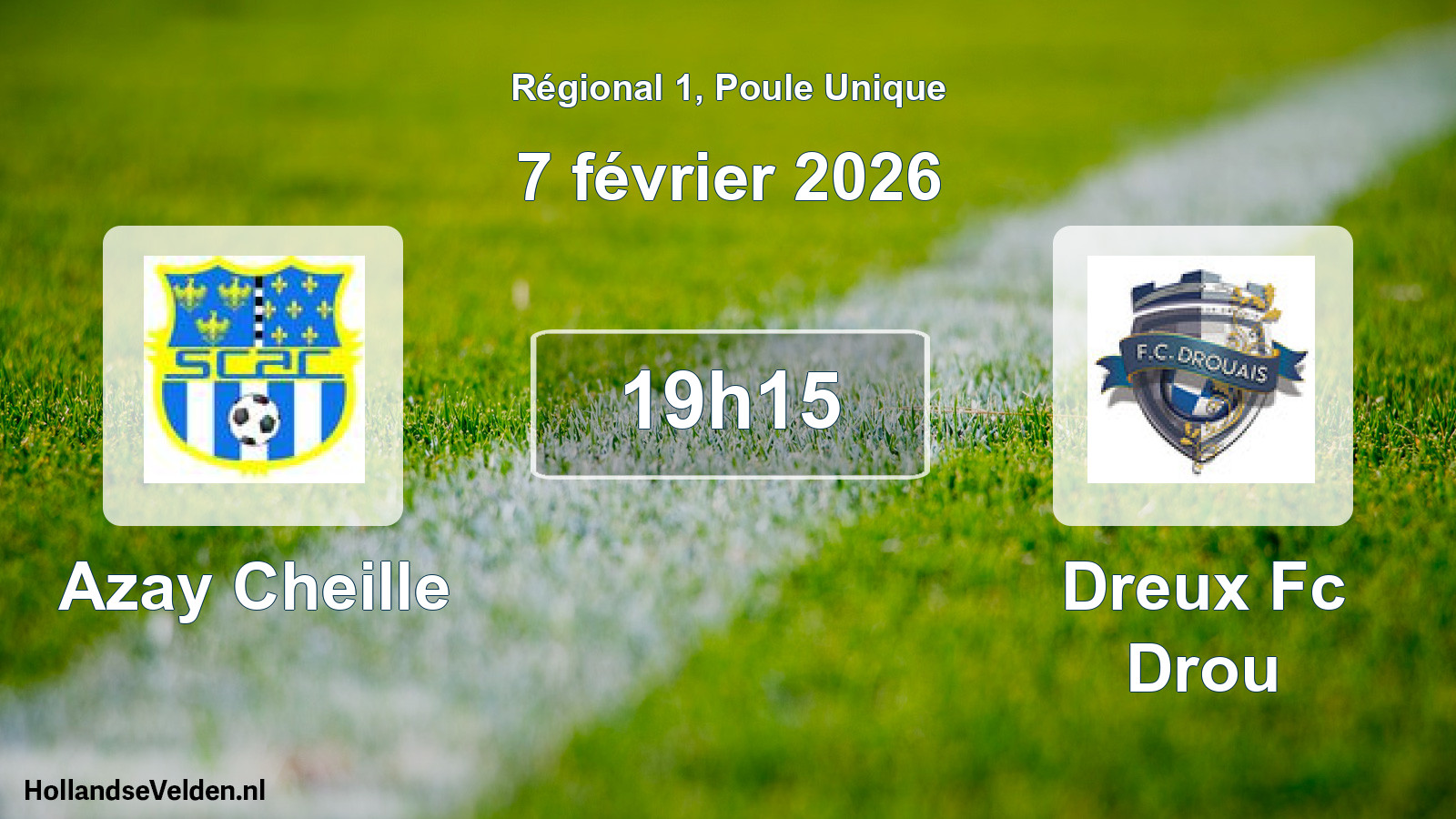 Geplande wedstrijd: Azay Cheille - Dreux Fc Drou (7 février 2026)