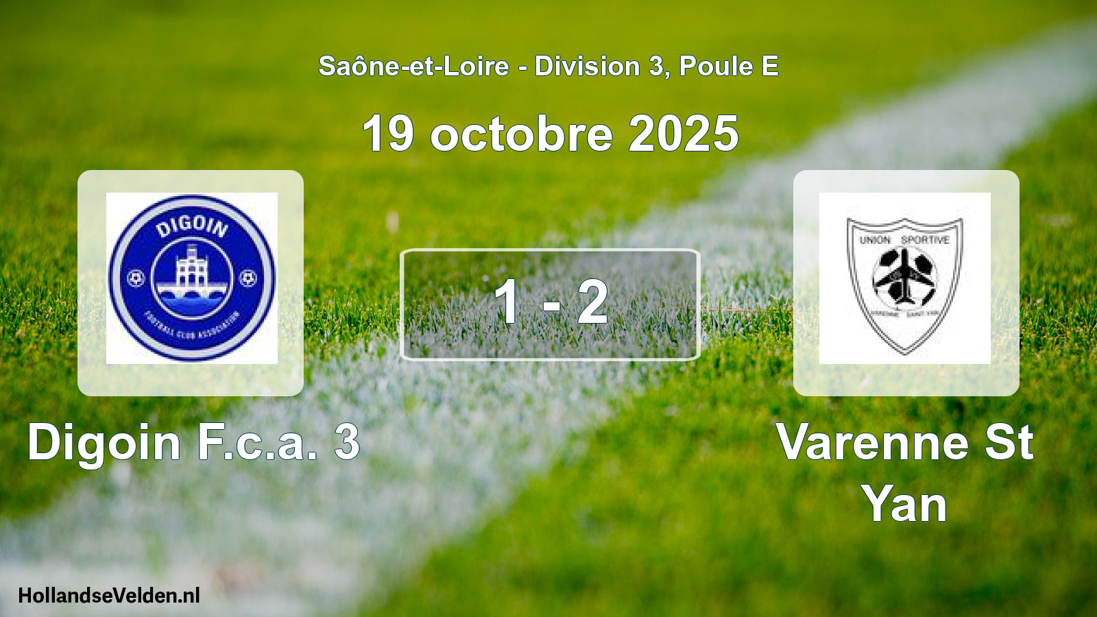 Match joué: Digoin F.c.a. 3 - Varenne St Yan 1 - 2 (19 octobre 2025)