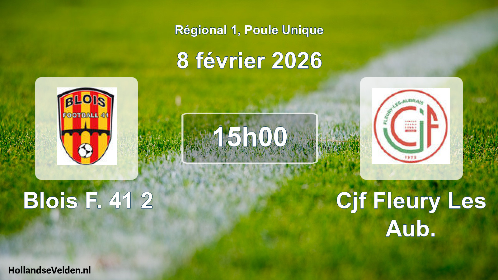 Scheduled Match: Blois F. 41 2 - Cjf Fleury Les Aub. (8 February 2026)