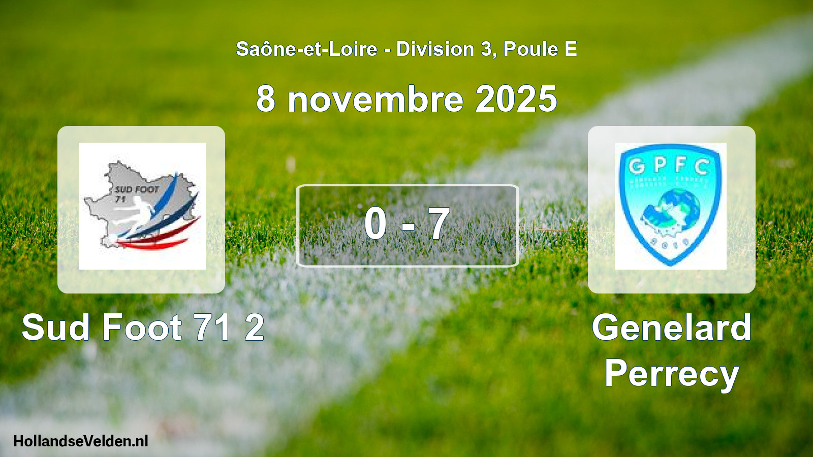 Total number of matches played: Sud Foot 71 2 - Genelard Perrecy 0 - 7 (8 November 2025)