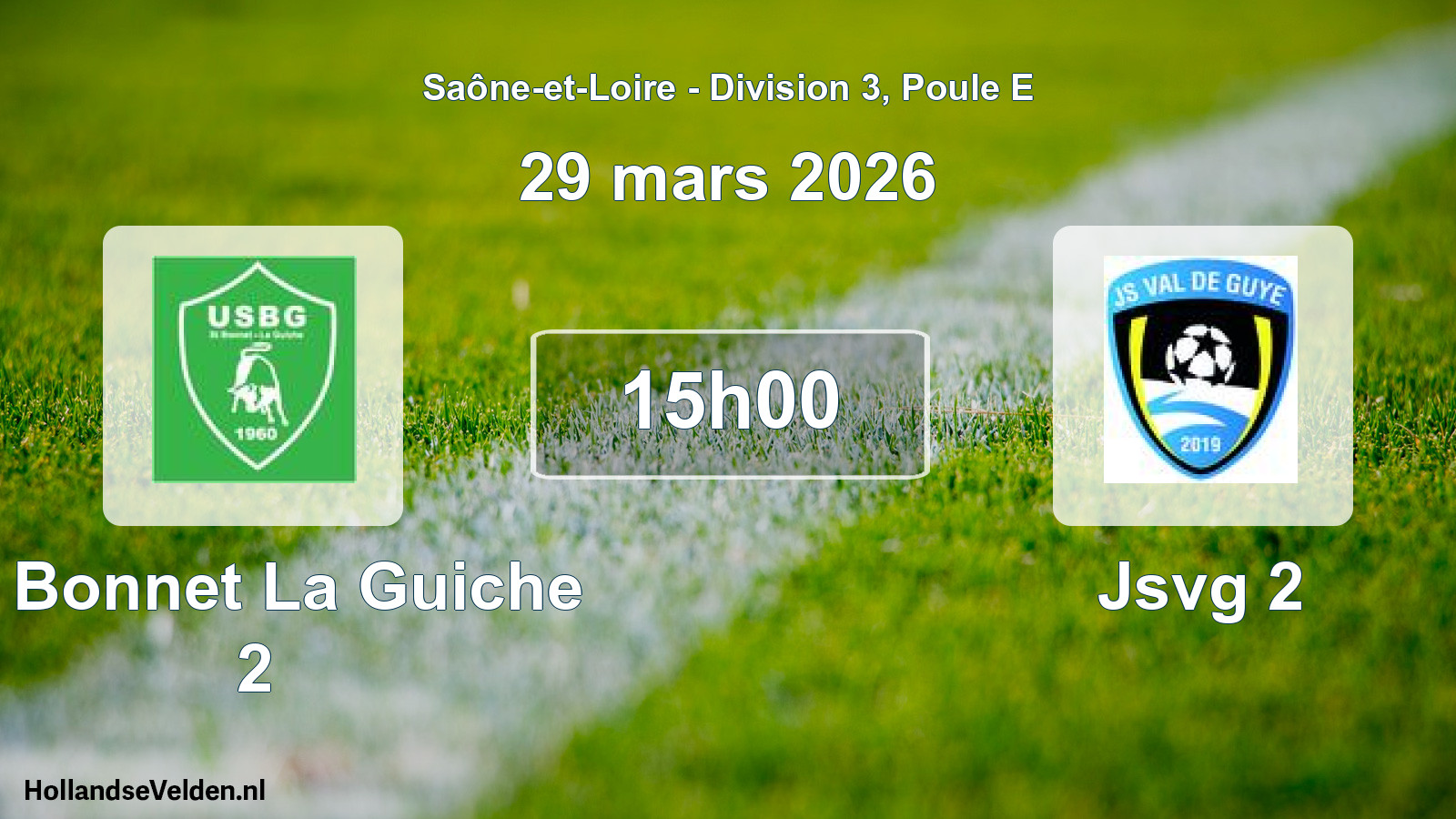 Scheduled Match: St Bonnet La Guiche 2 - Jsvg 2 (29 March 2026)