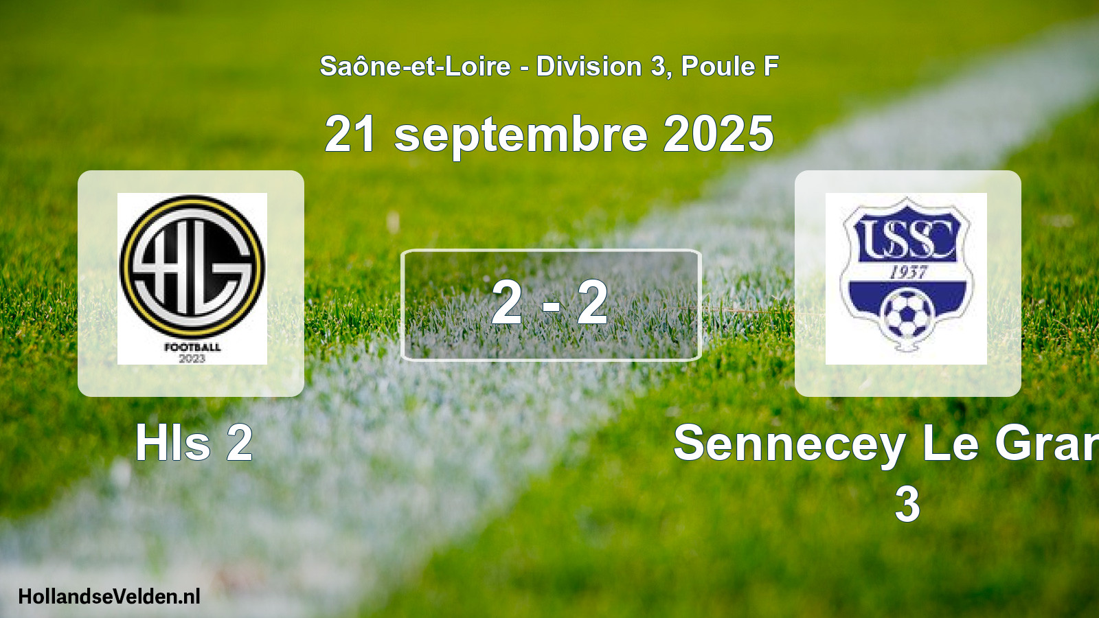 Match joué: Hls 2 - Sennecey Le Grand 3 2 - 2 (21 septembre 2025)