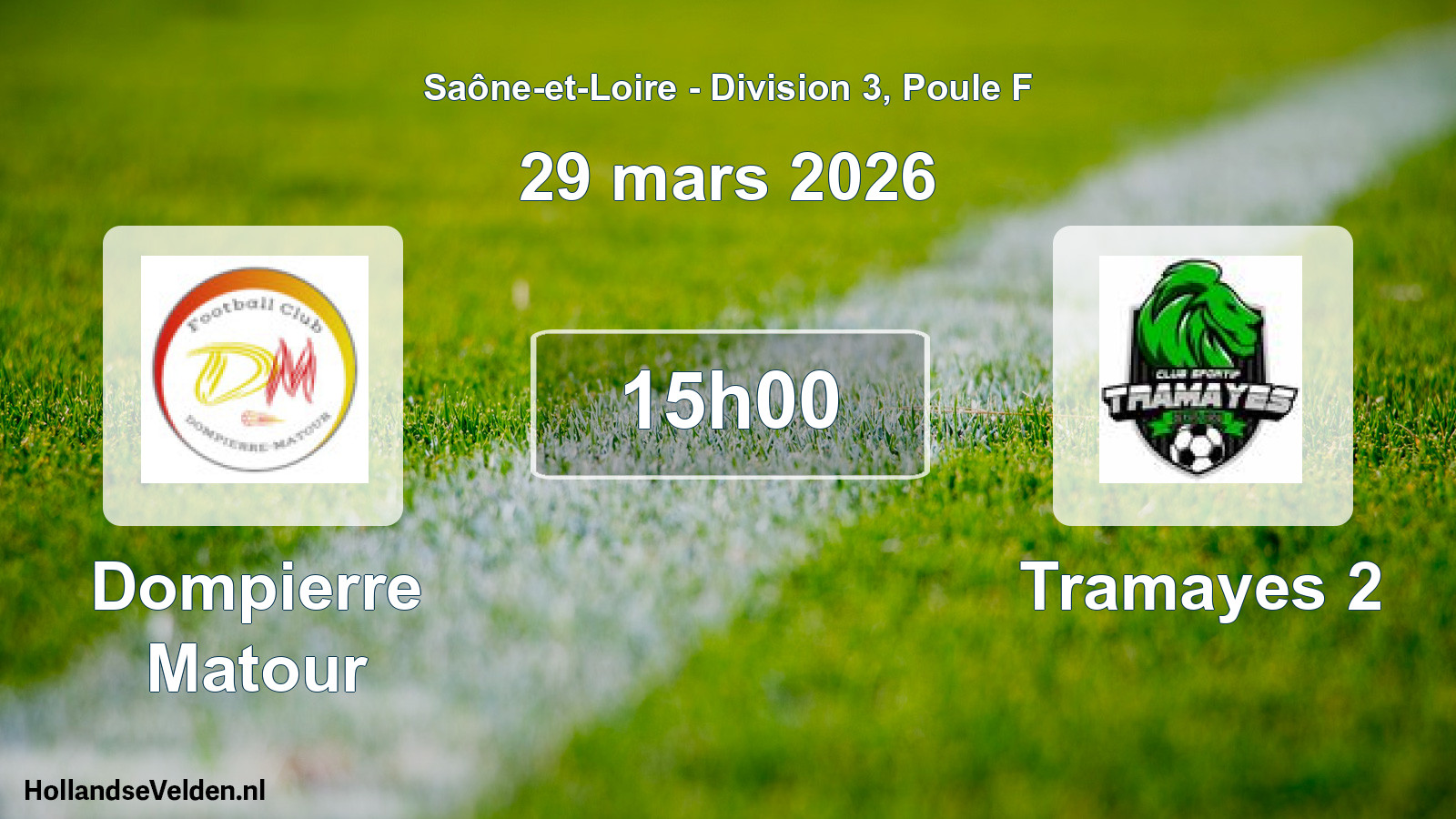 Match programmé: Dompierre Matour - Tramayes 2 (29 mars 2026)