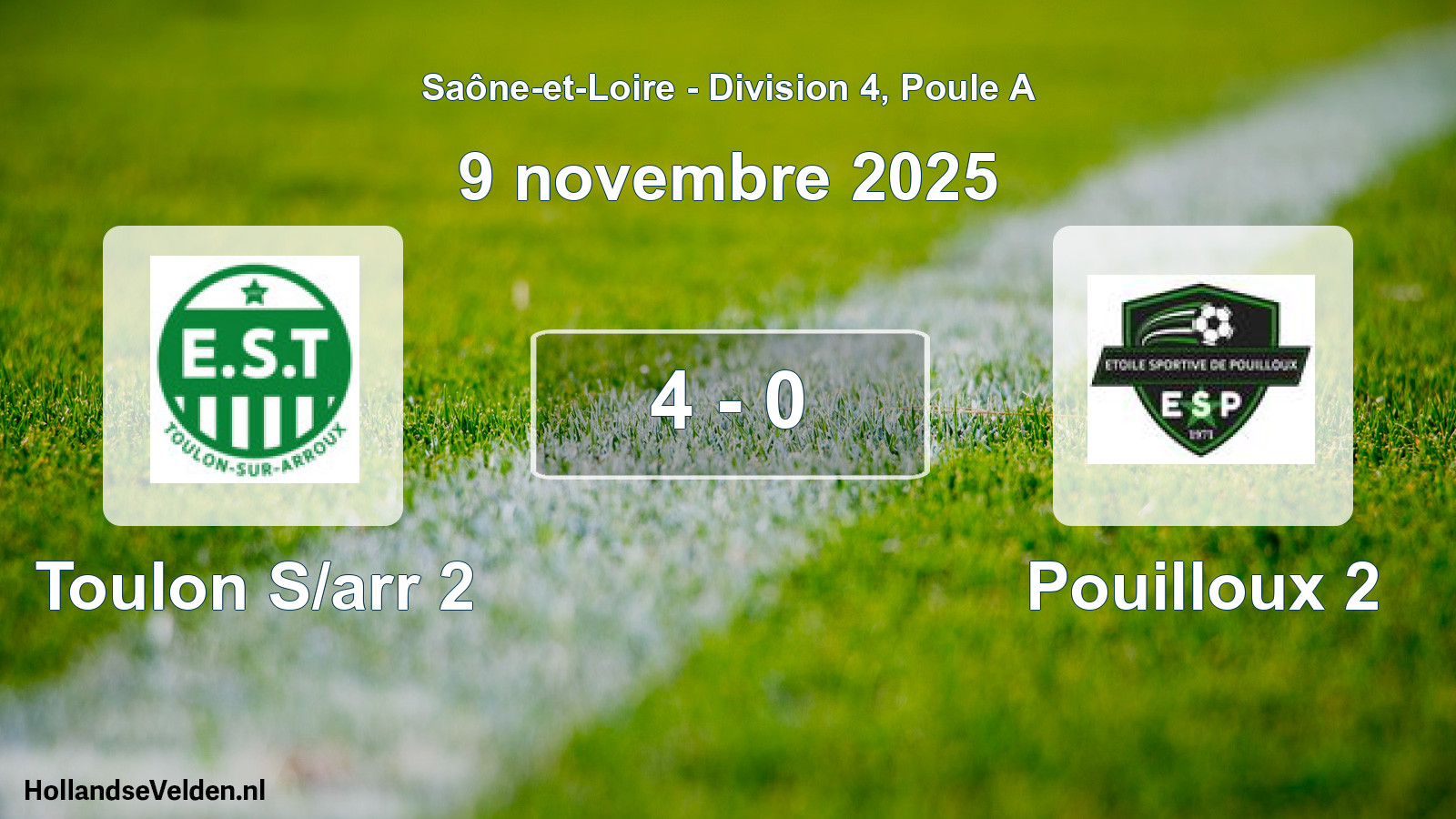 Total number of matches played: Toulon S/arr 2 - Pouilloux 2 4 - 0 (9 November 2025)