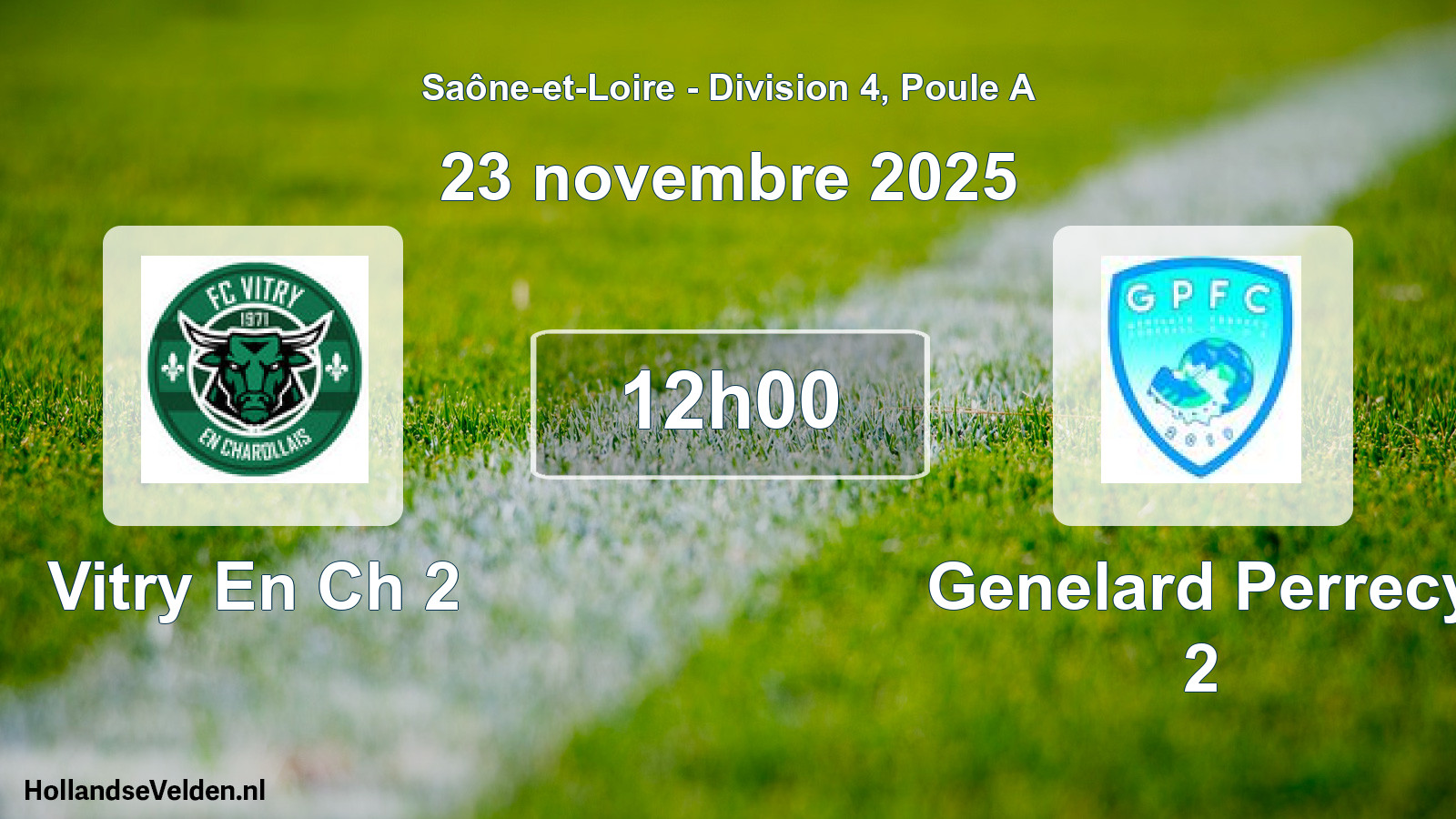 Match programmé: Vitry En Ch 2 - Genelard Perrecy 2 (23 novembre 2025)