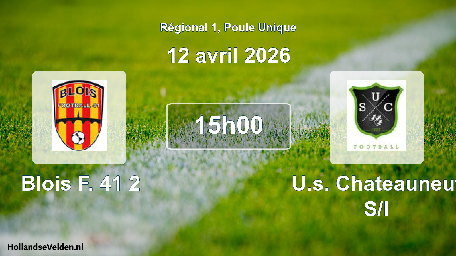 Geplande wedstrijd: Blois F. 41 2 - U.s. Chateauneuf S/l (12 avril 2026)
