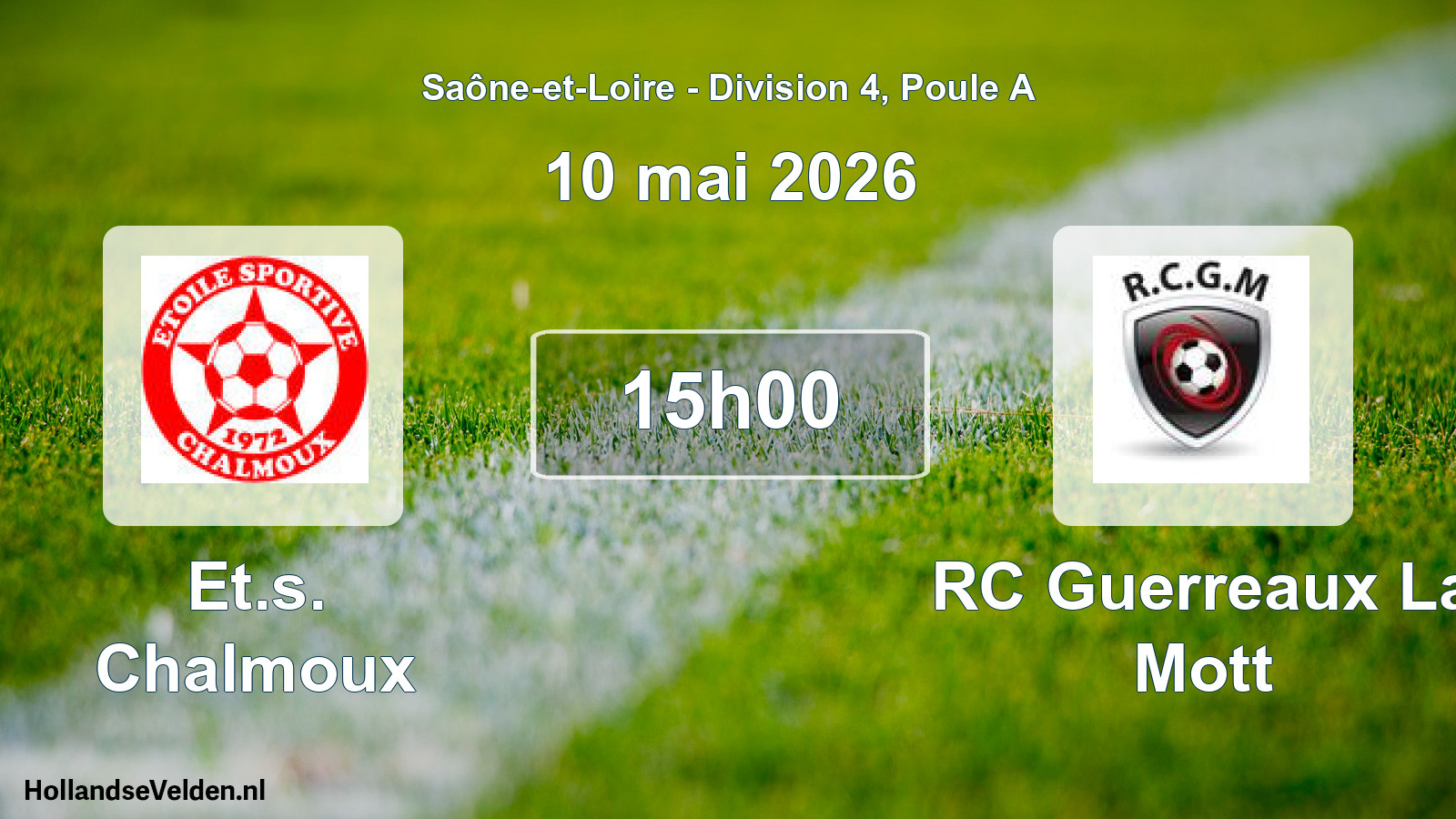 Match programmé: Et.s. Chalmoux - RC Guerreaux La Mott (10 mai 2026)