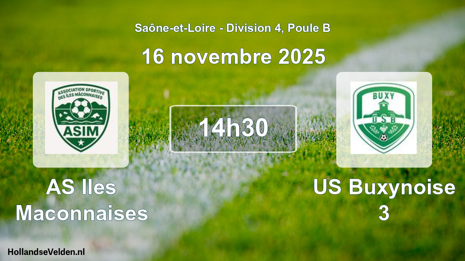 Scheduled Match: AS Iles Maconnaises - US Buxynoise 3 (16 November 2025)