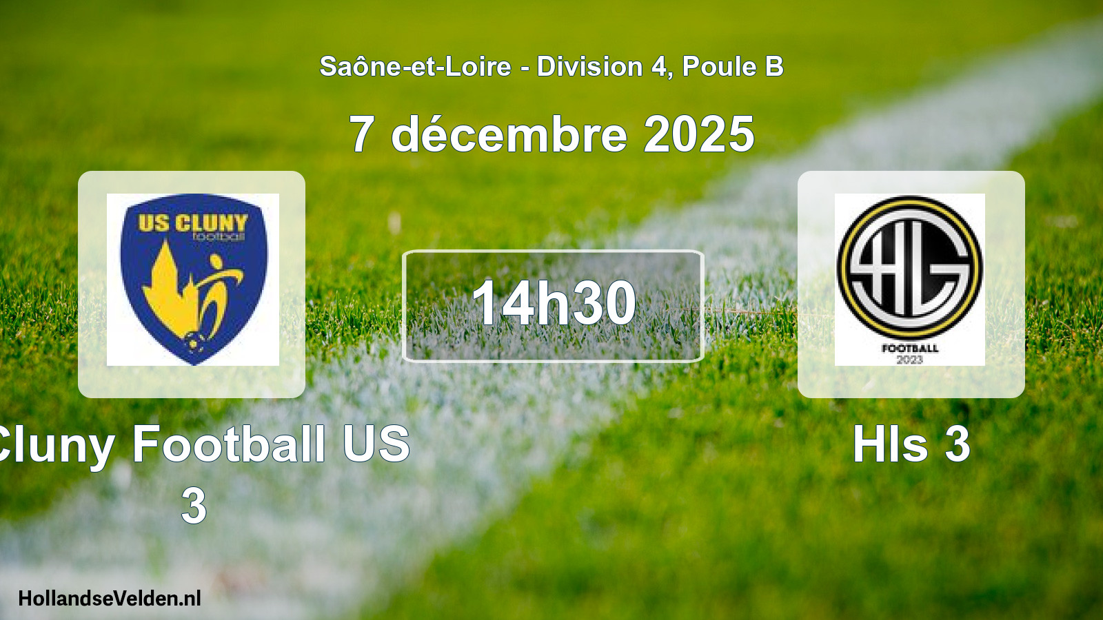 Scheduled Match: Cluny Football US 3 - Hls 3 (7 December 2025)